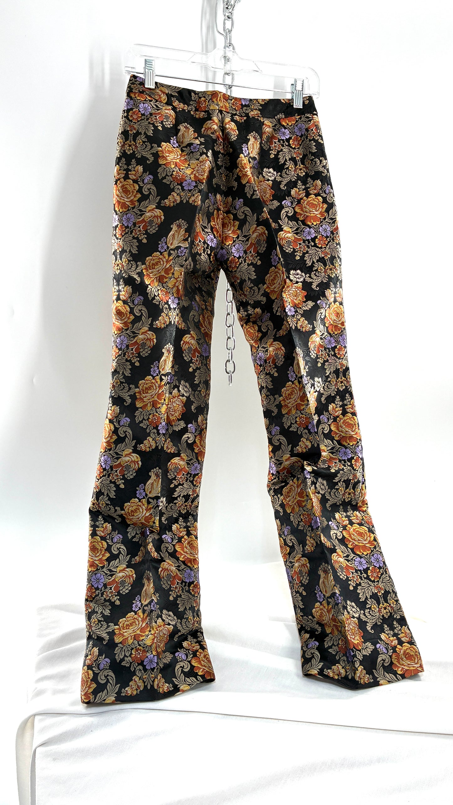 Vintage DOLCE & GABANNA Silk Black Brocade Trouser (42)