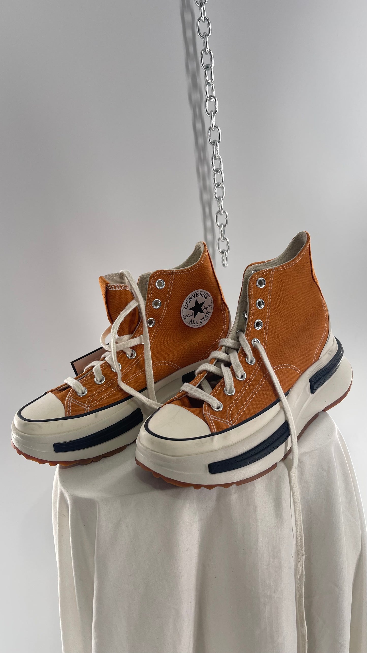 Converse All Stars Run Star Legacy CX Orange Platform Sneaker (9.5)