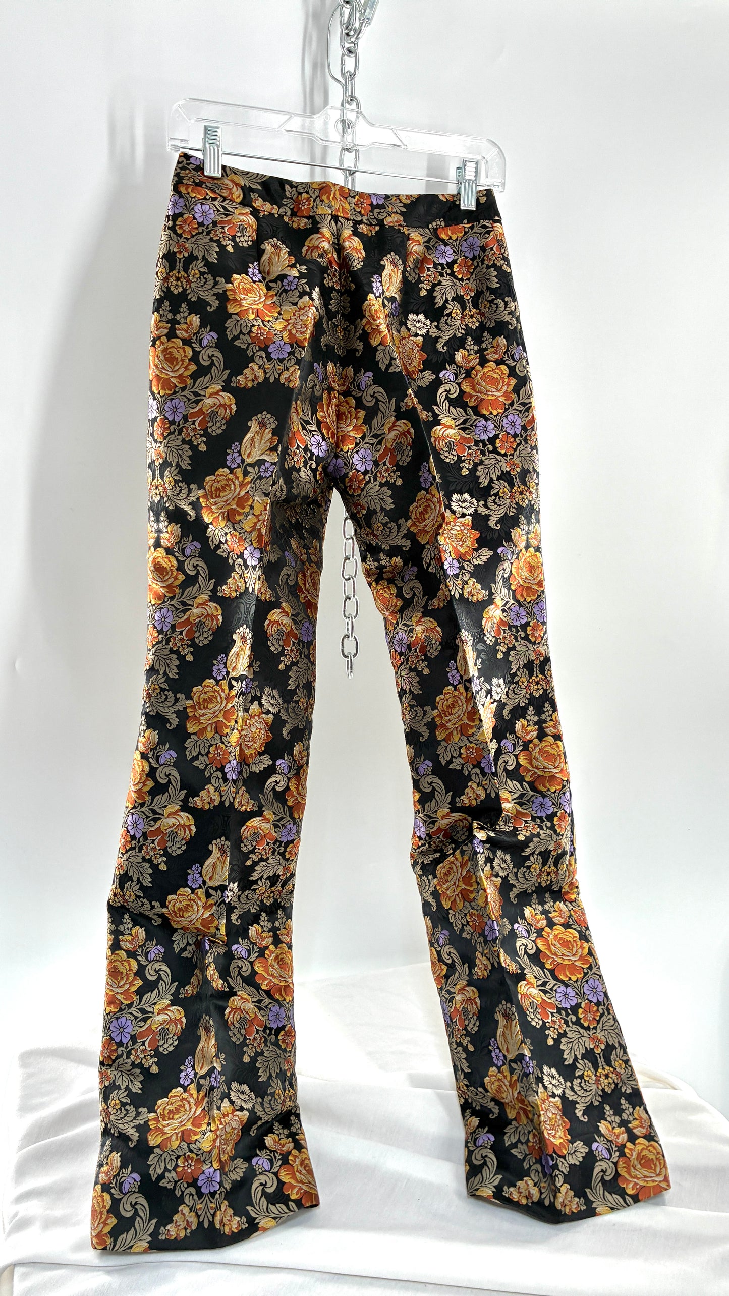 Vintage DOLCE & GABANNA Silk Black Brocade Trouser (42)