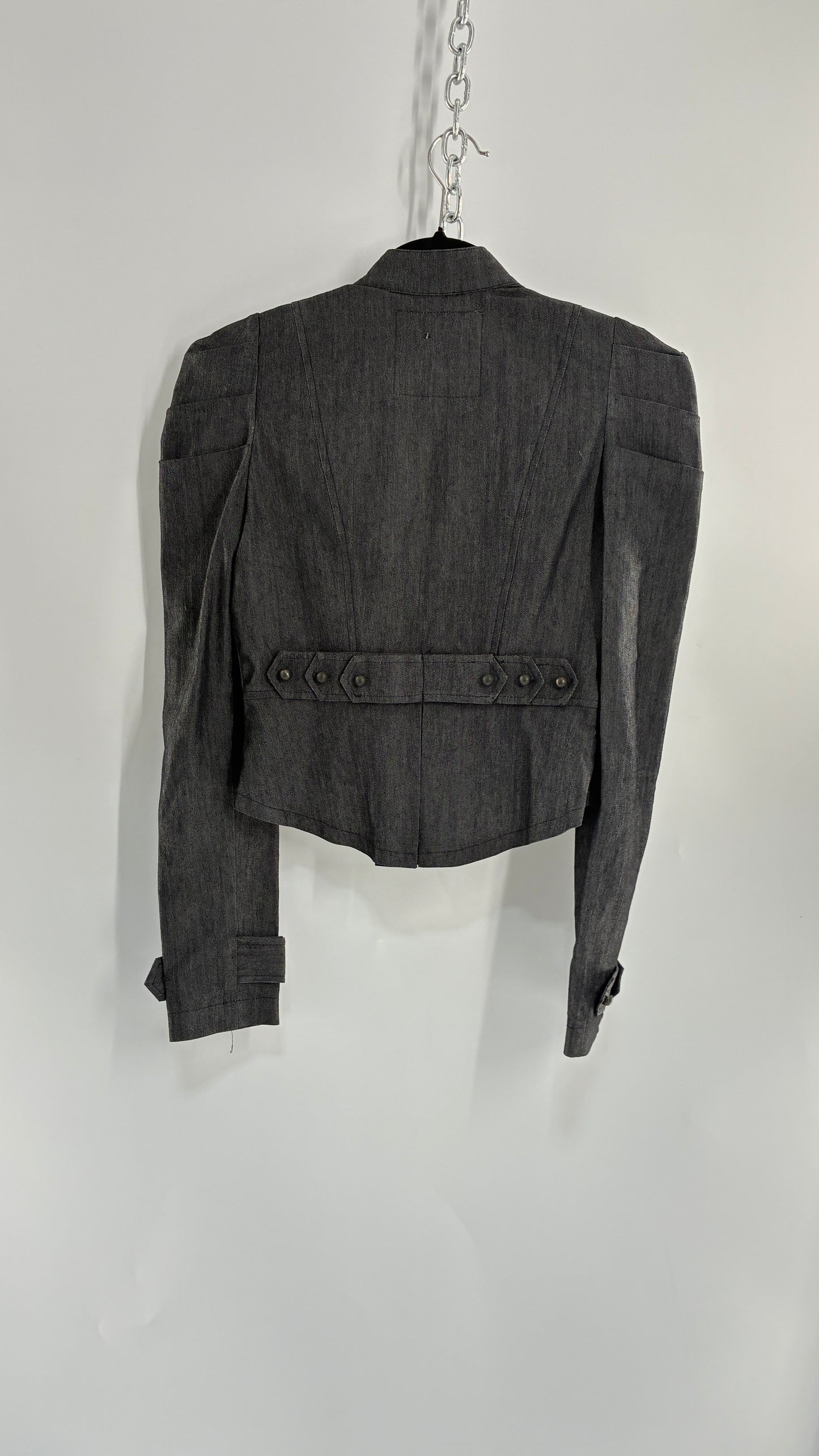 Vintage ARDEN B. Cropped Denim Drummer Jacket (XS)