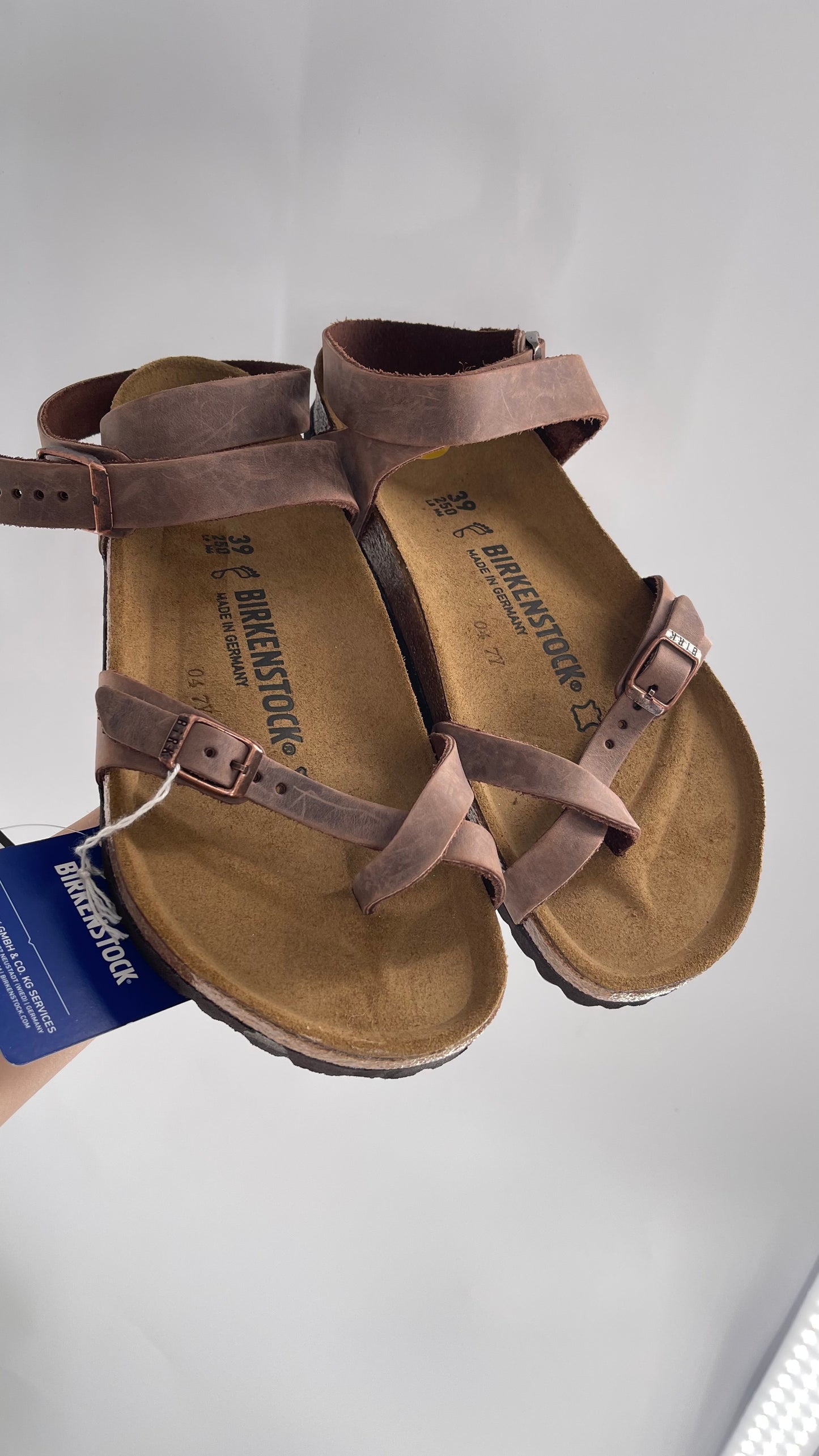 BIRKENSTOCK YARA Leather Strappy Sandal with Tags Attached (8)