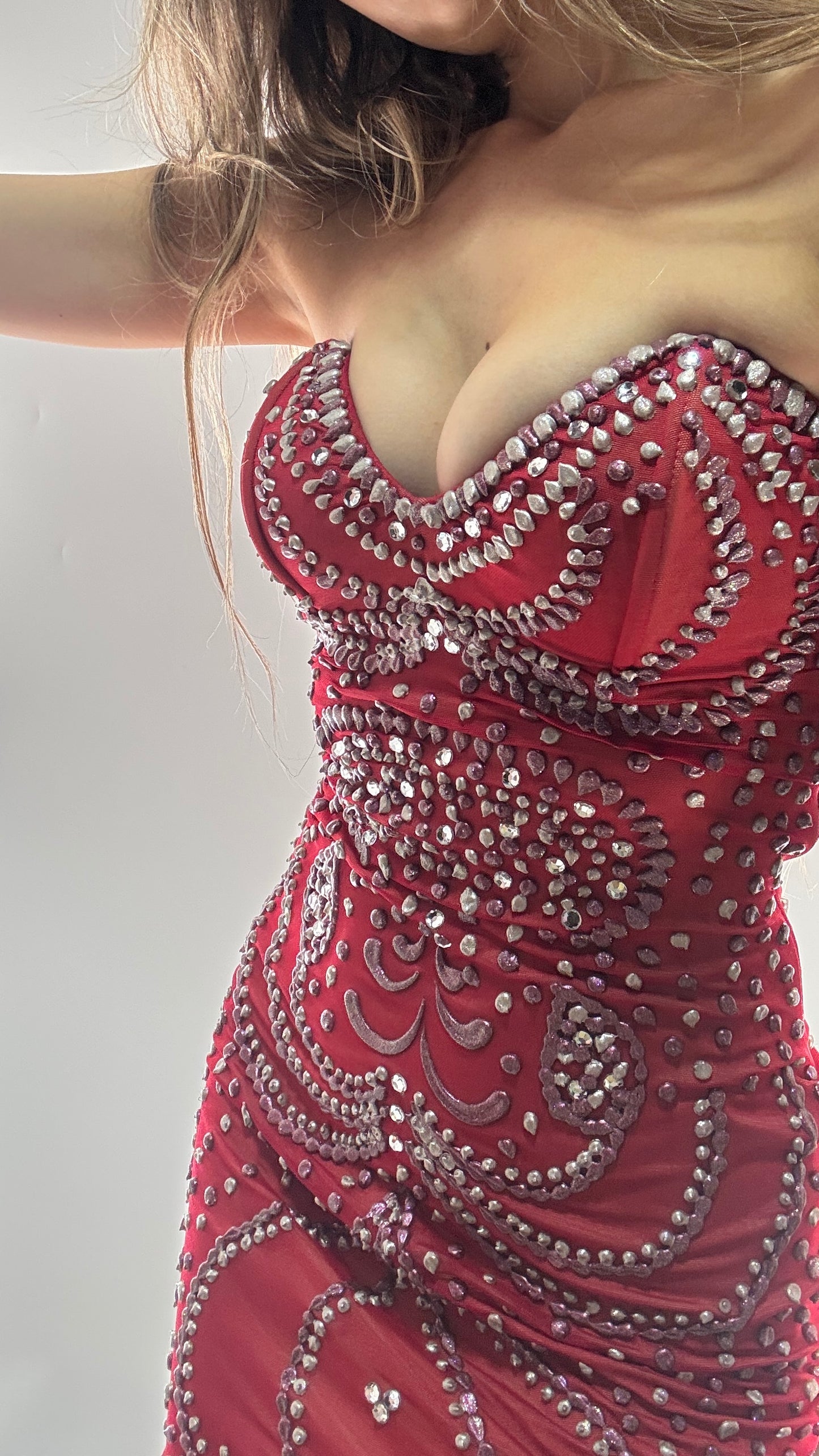 Vintage HOLT Hand Painted in MIAMI Mesh Mini Dress with Wired Corset Bust (XS)