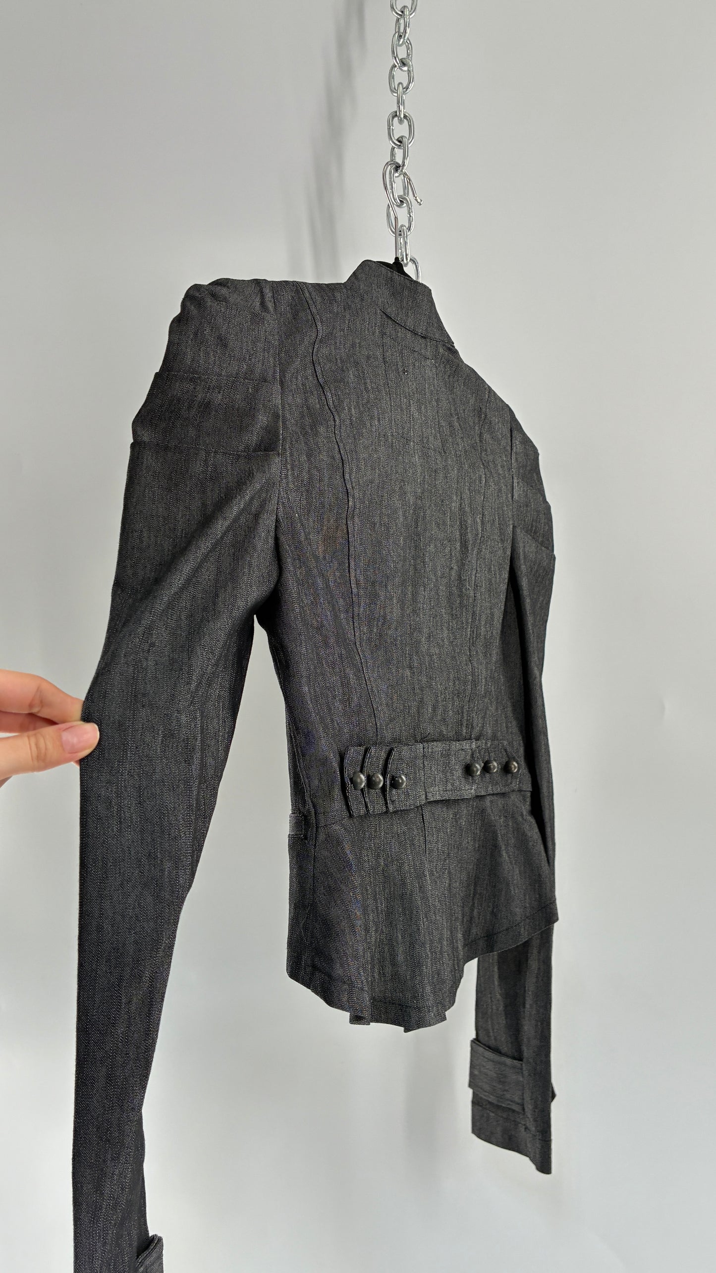 Vintage ARDEN B. Cropped Denim Drummer Jacket (XS)