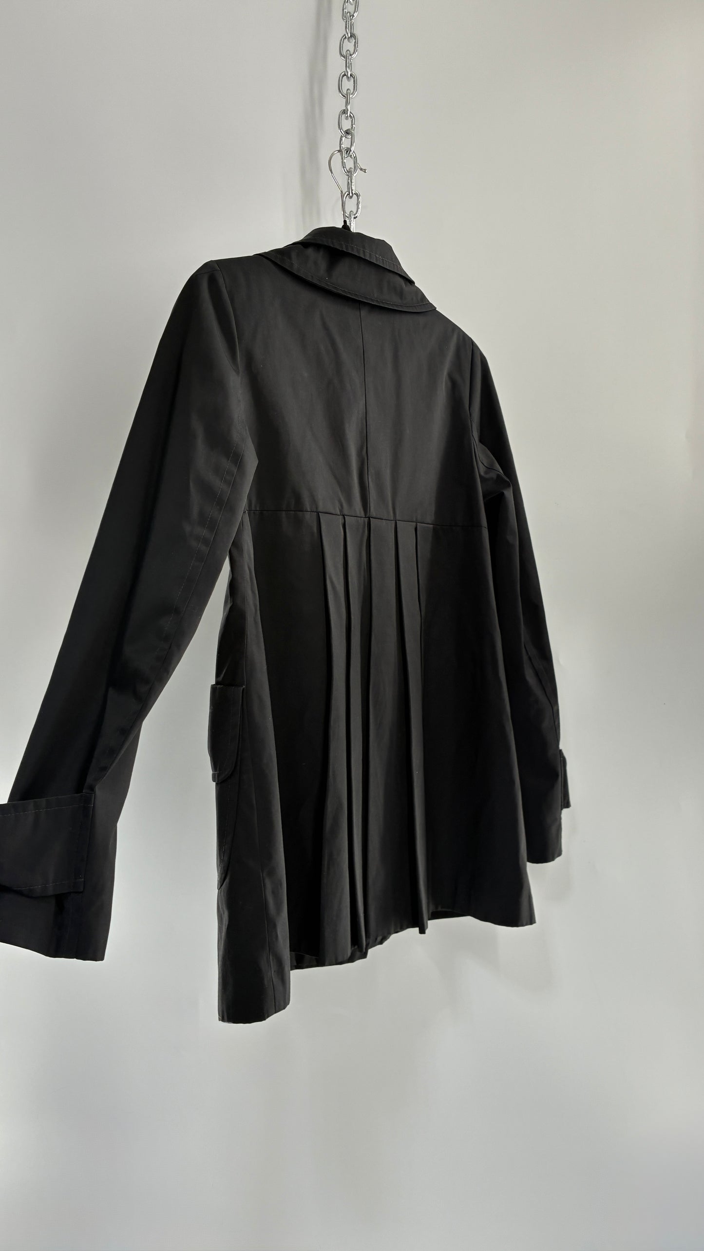 Vintage MISS SIXTY Black Jacket with Oversized Silver Buttons (Medium)