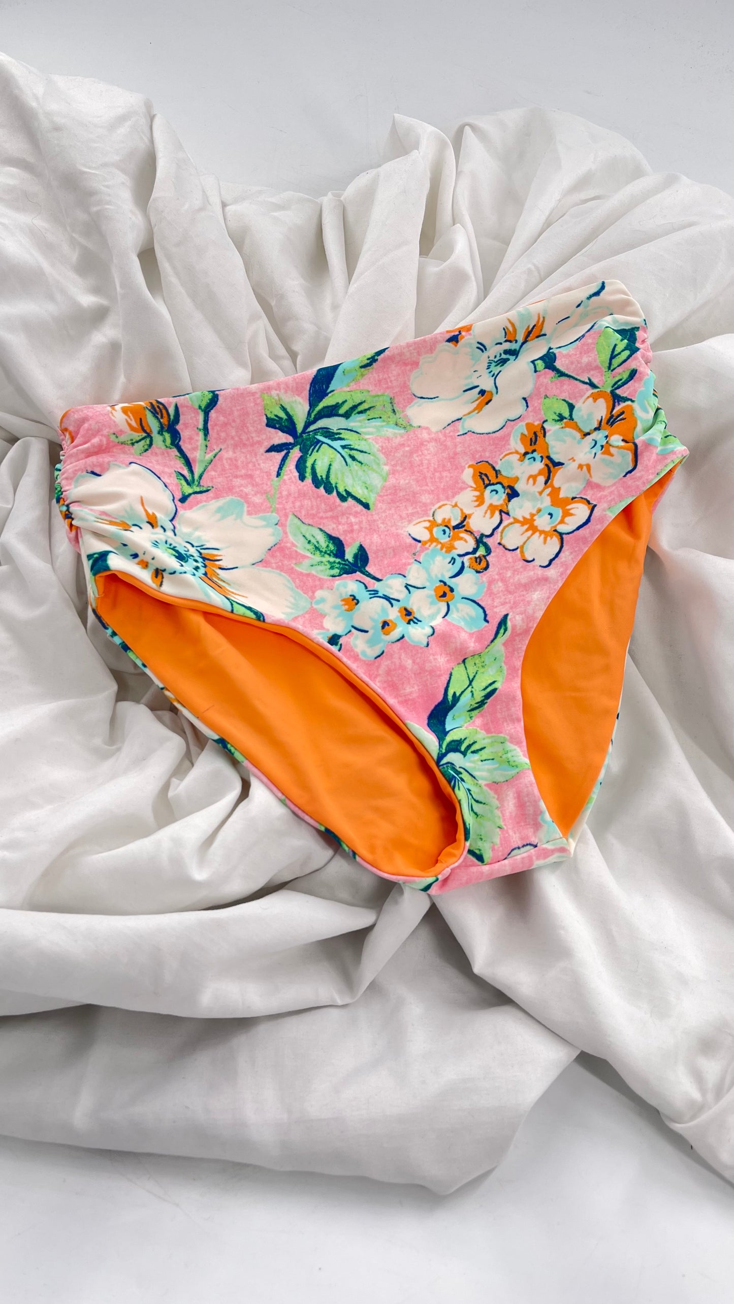 AERIE Tropical Florals Mid Rise Swim Bottoms (Small)