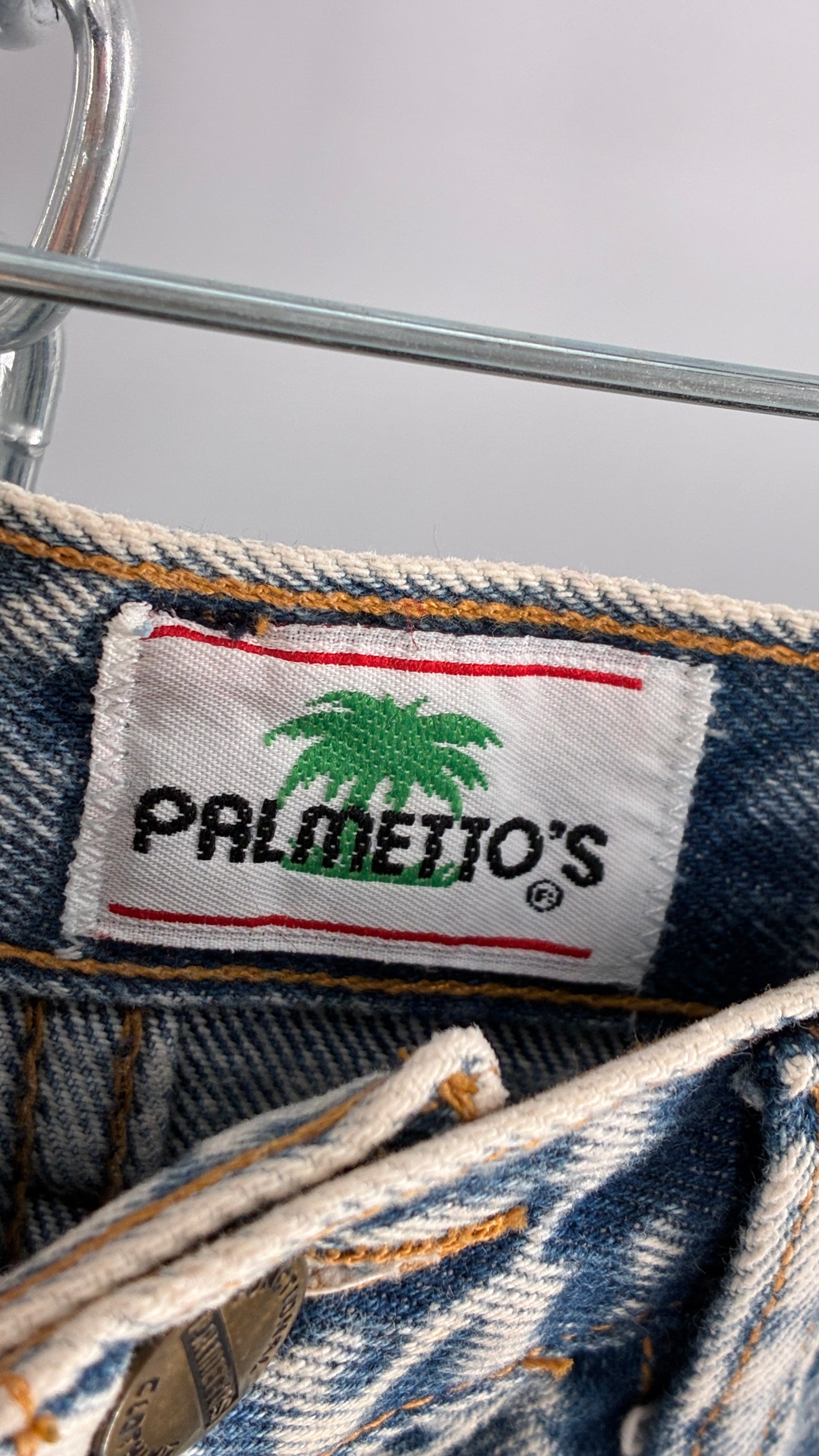 Vintage PALMETTOS Acid Washed Skirt with Slanted Pockets (5)