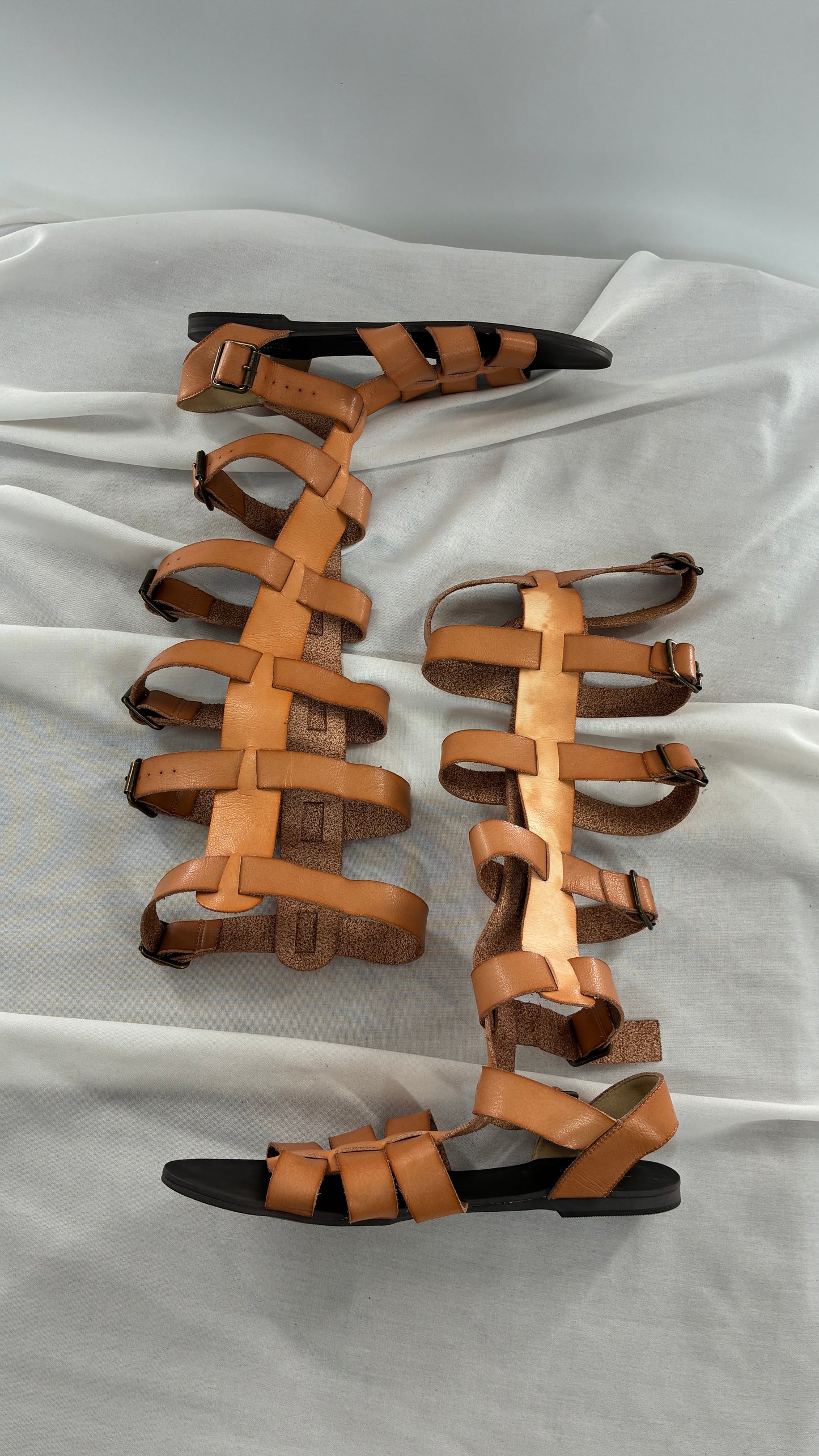 Farylrobin + Free People Genuine Leather Gladiator Style Sandal (9)