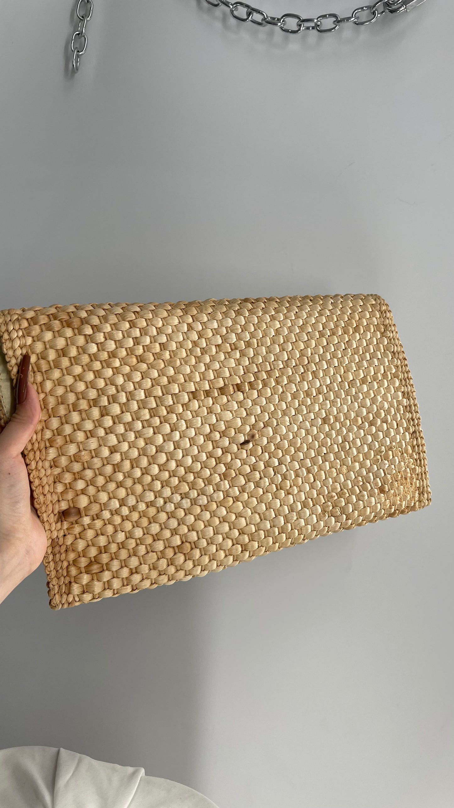 Vintage Mister Ernest Woven Straw Oversized XL Clutch
