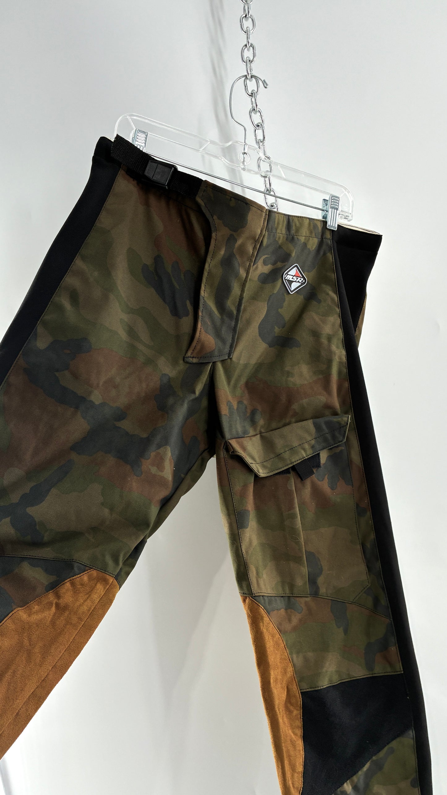 Vintage MSR Moto Camouflage Riding Pants Low Rise Side Buckle (34”)