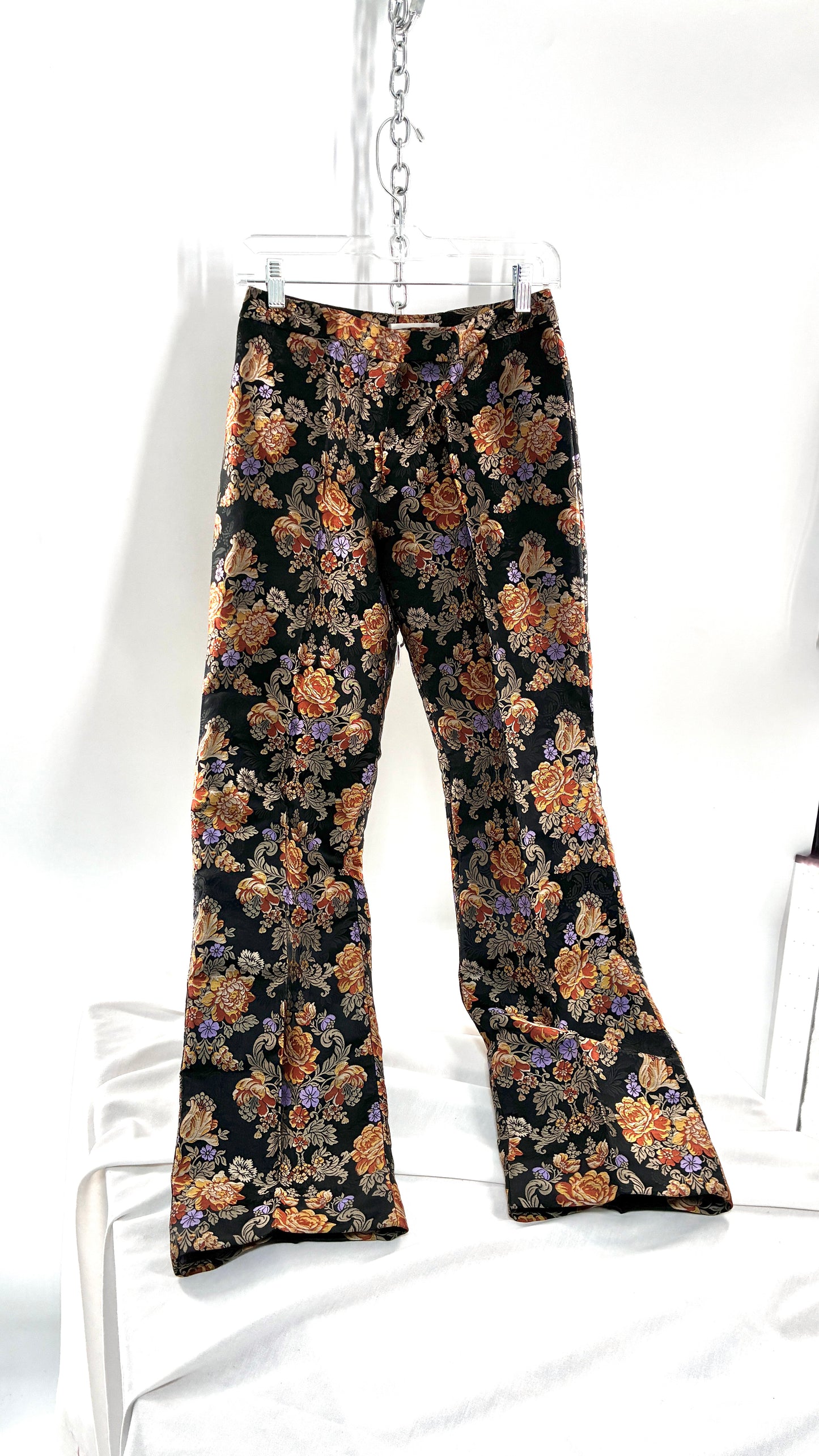 Vintage DOLCE & GABANNA Silk Black Brocade Trouser (42)