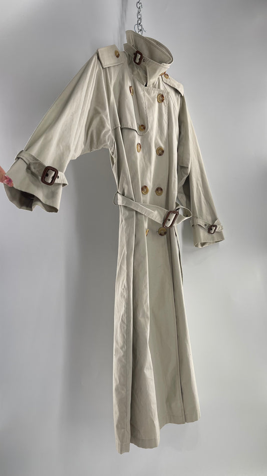 Vintage Ralph Lauren Beige Trench Coat (Petite Small)