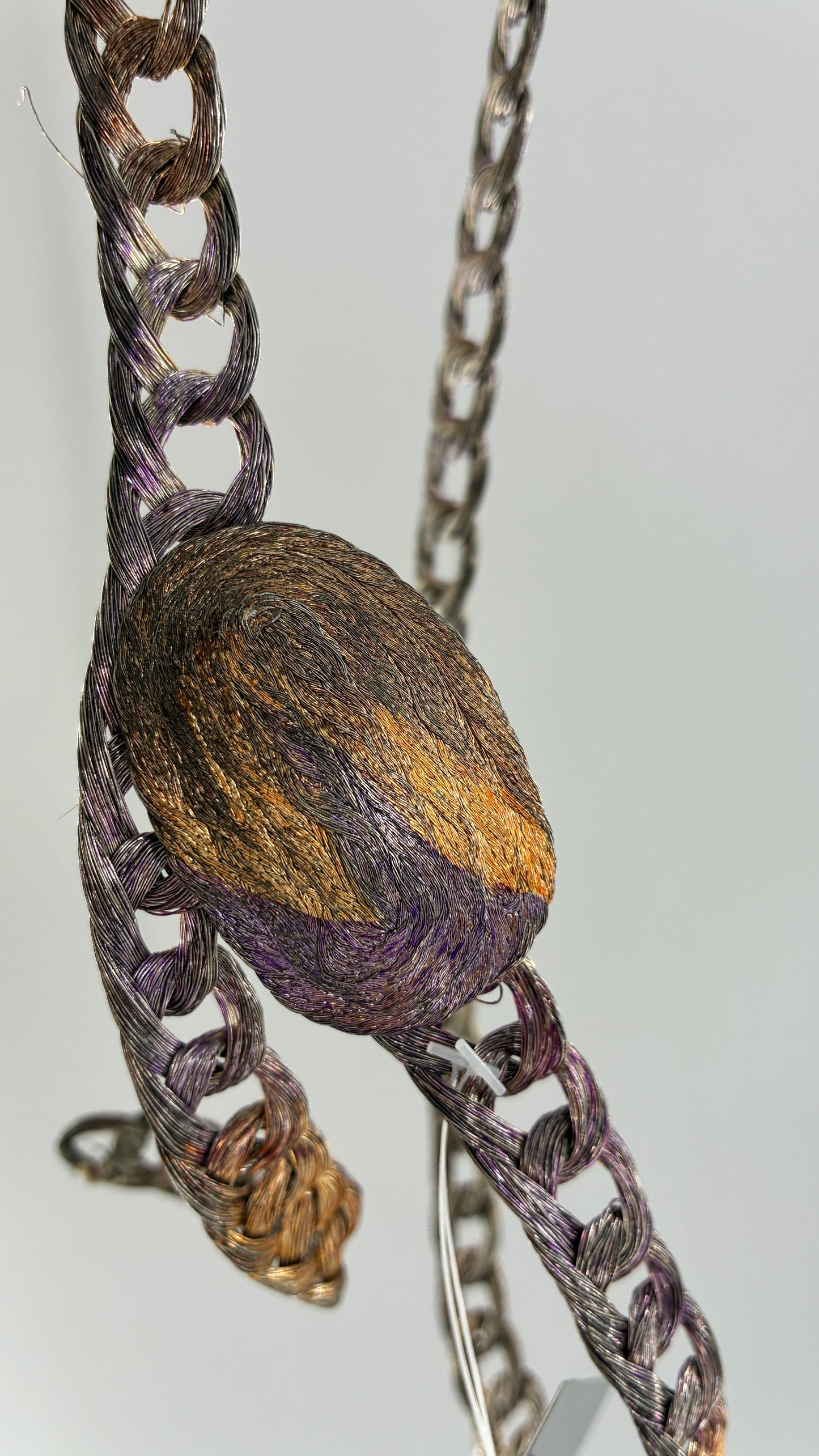 RARE Vintage 1970s Thin Braided Wire, Mixed Metal, Coiled Belt Handmade in Greece