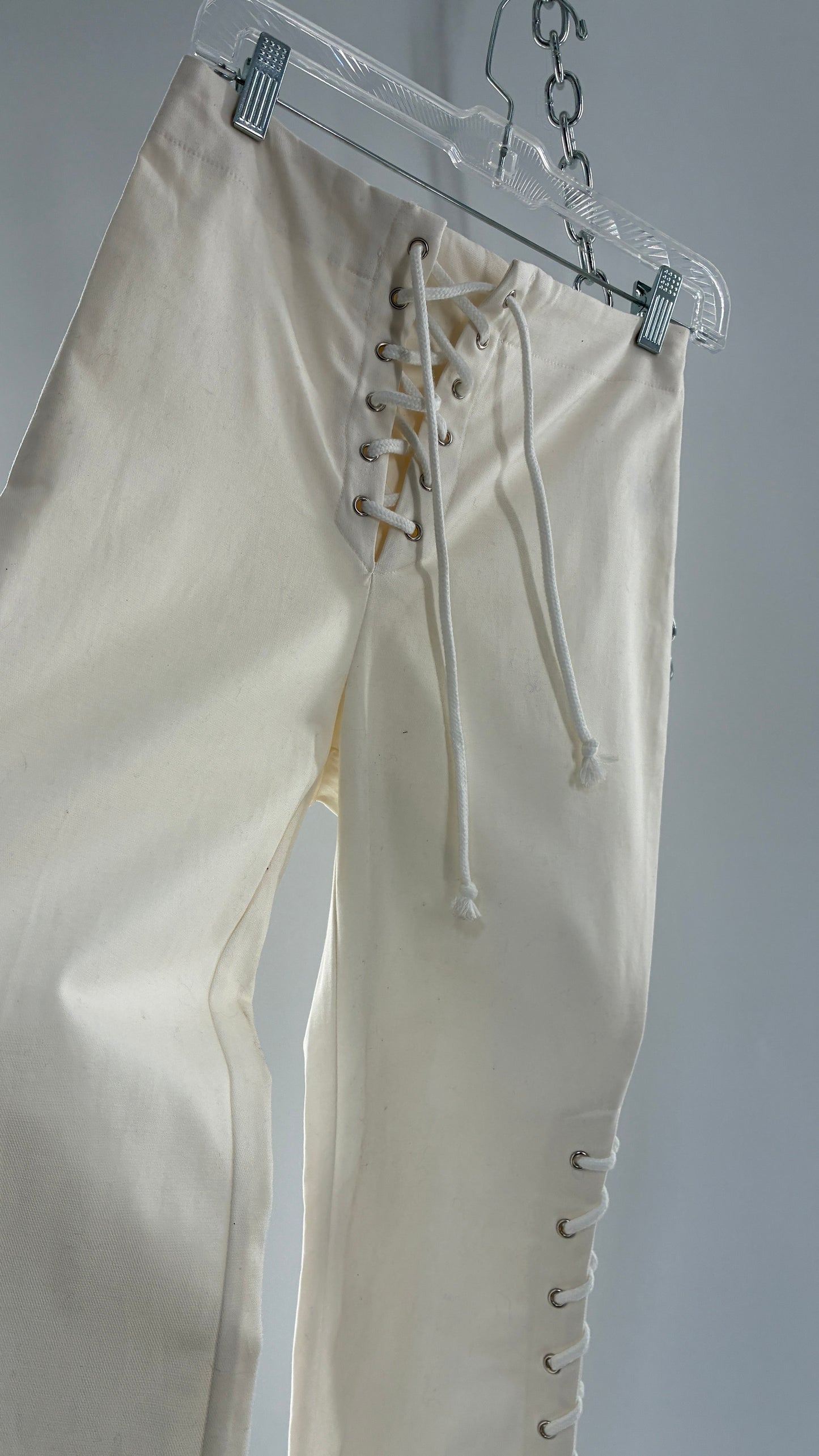 Vintage Off White Bottoms with Lace Up Closure + Legs (Small)