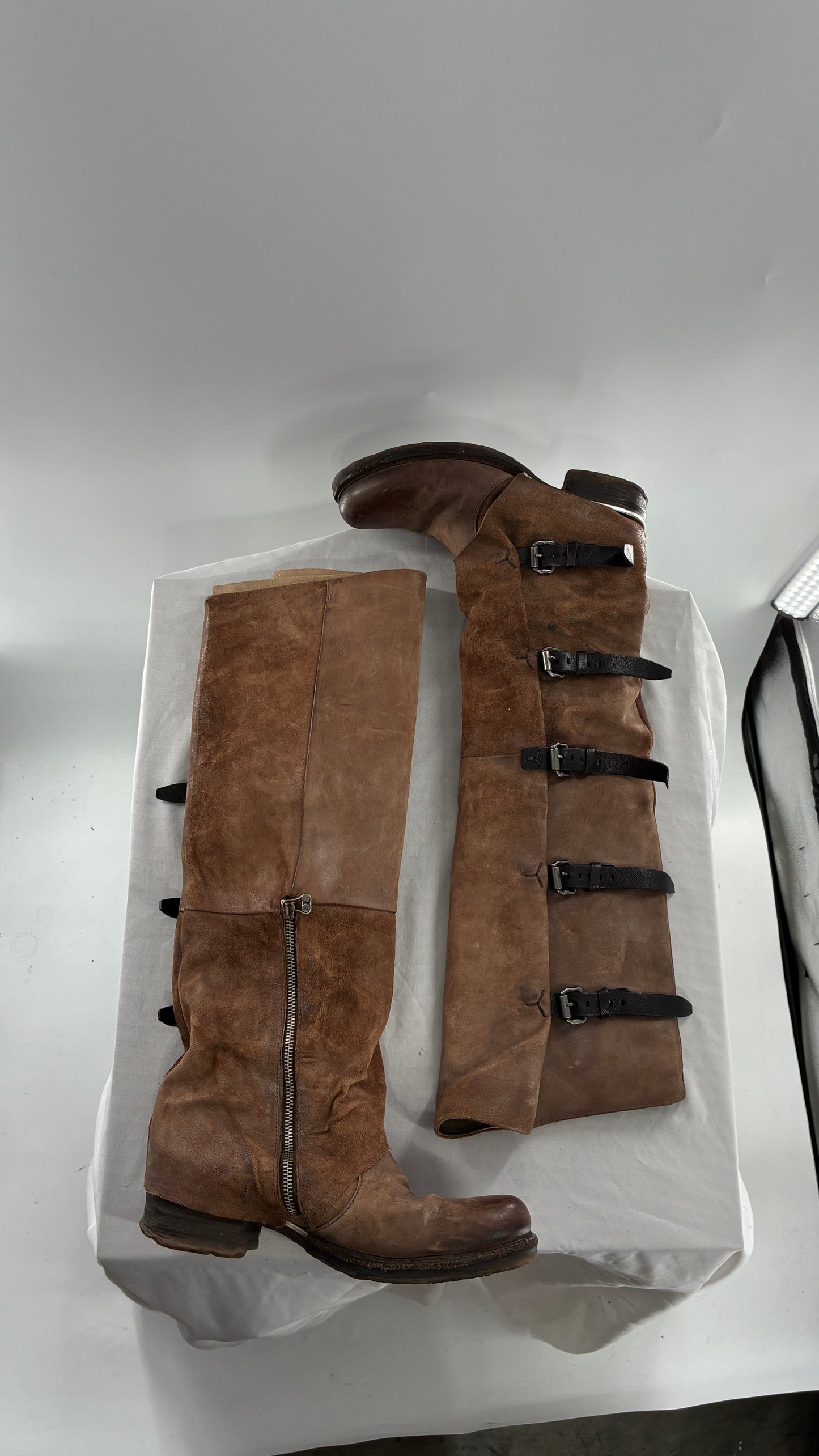 Tatum Over the Knee AS98 Distressed Worn Boots (41)