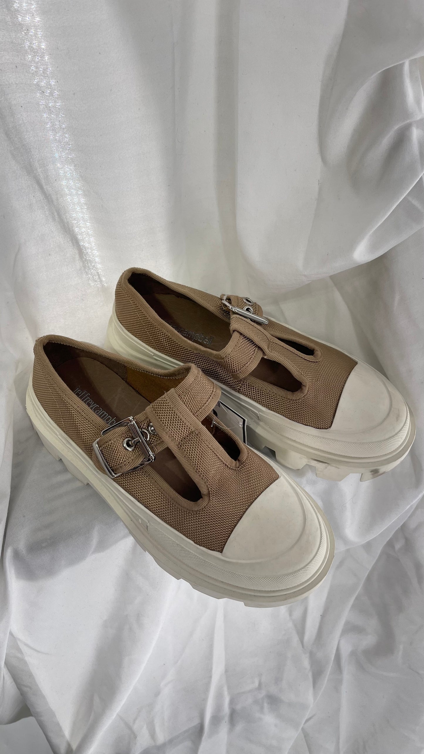 Jeffrey Campbell Marley Tan Canvas Mary Janes (6)