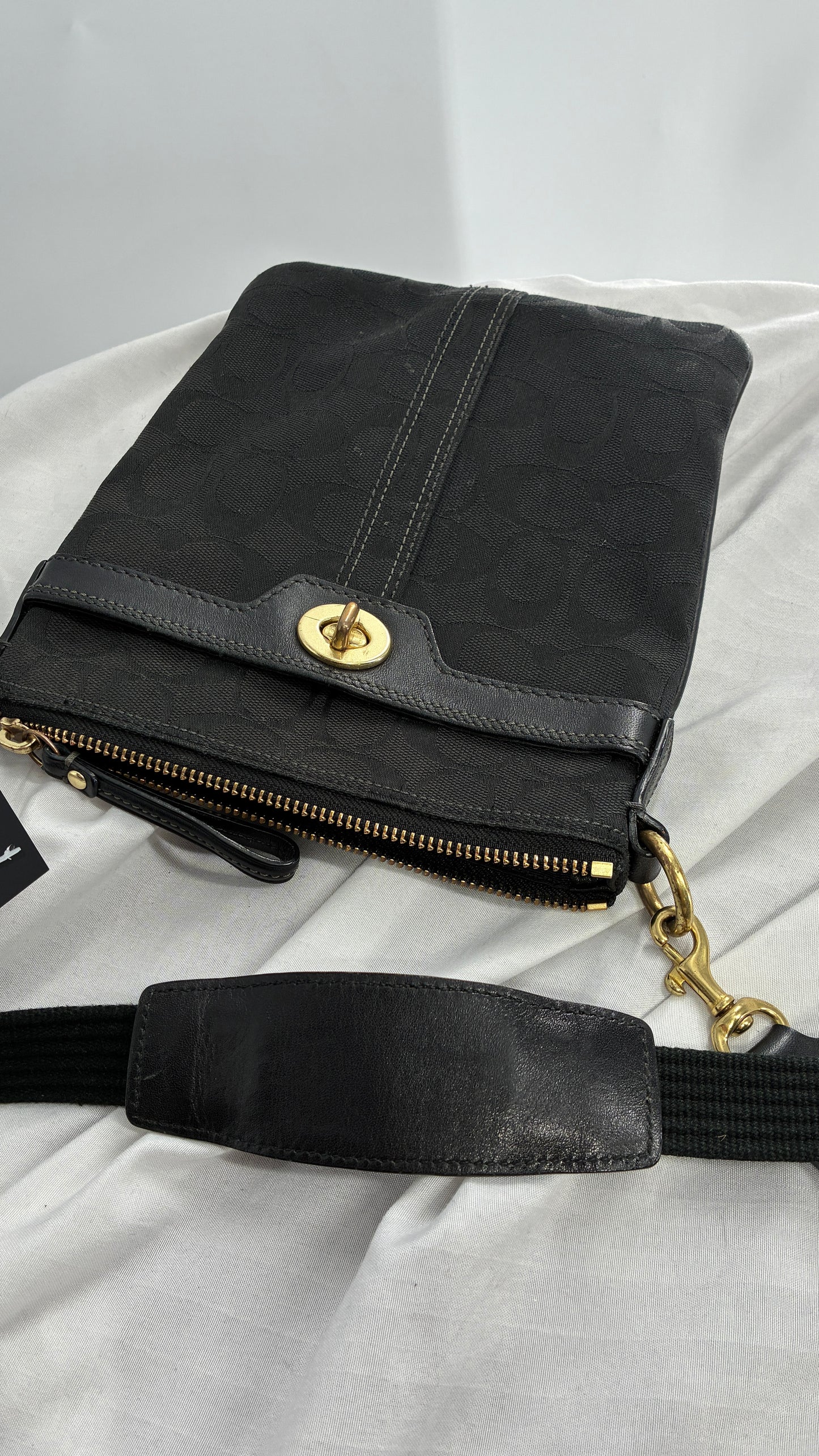 COACH Monogram Black Crossbody Purse