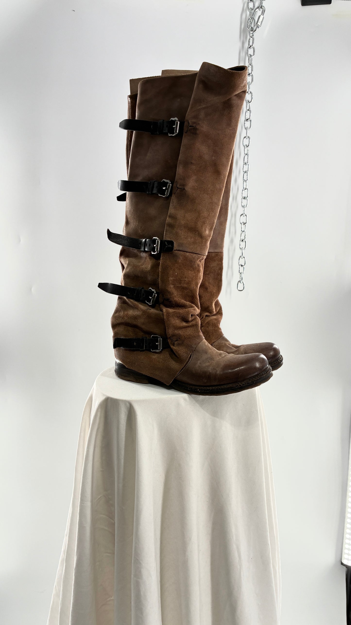 Tatum Over the Knee AS98 Distressed Worn Boots (41)