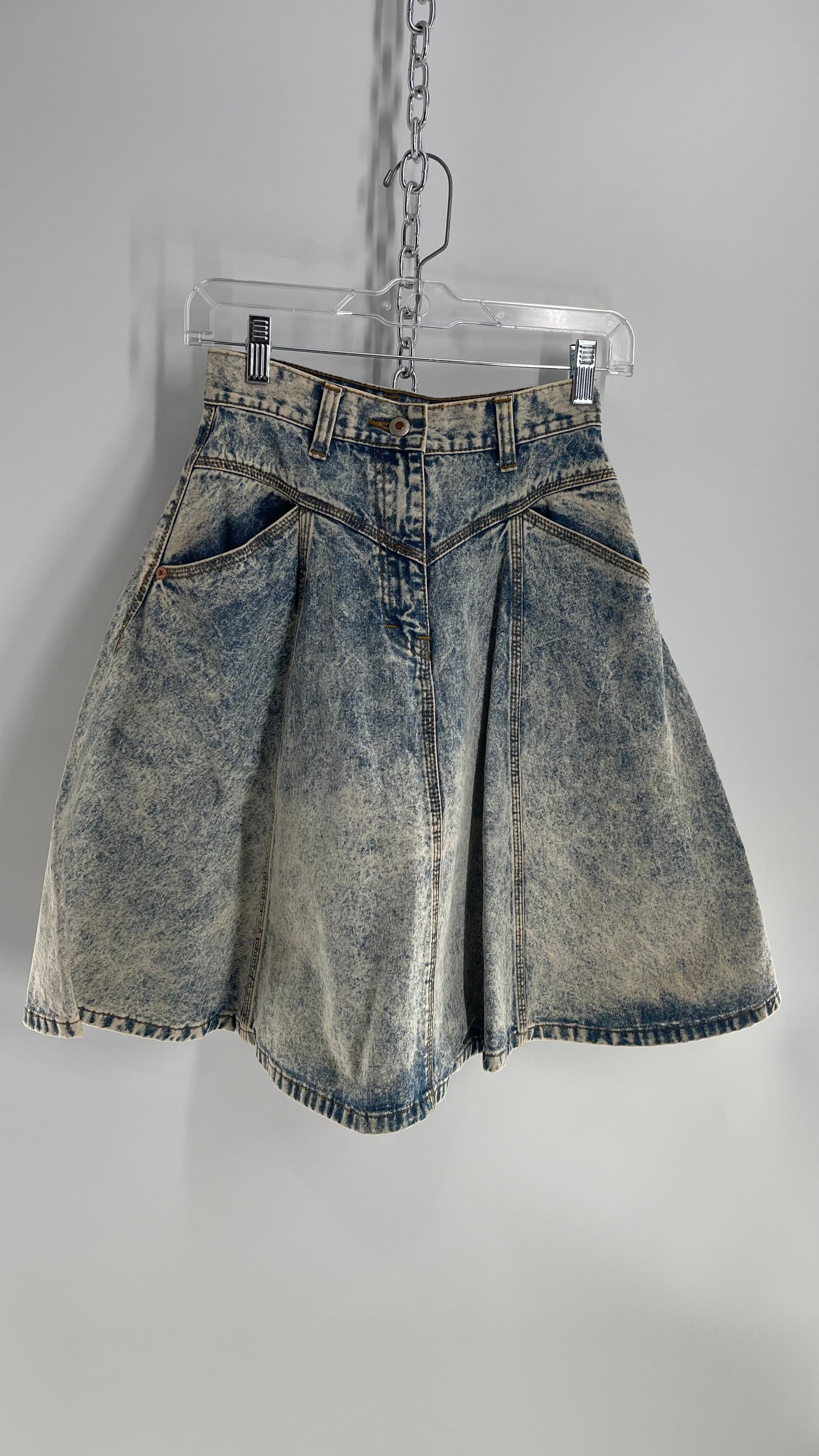 Vintage Union Bay Acid Wash Circle Skirt  (3)