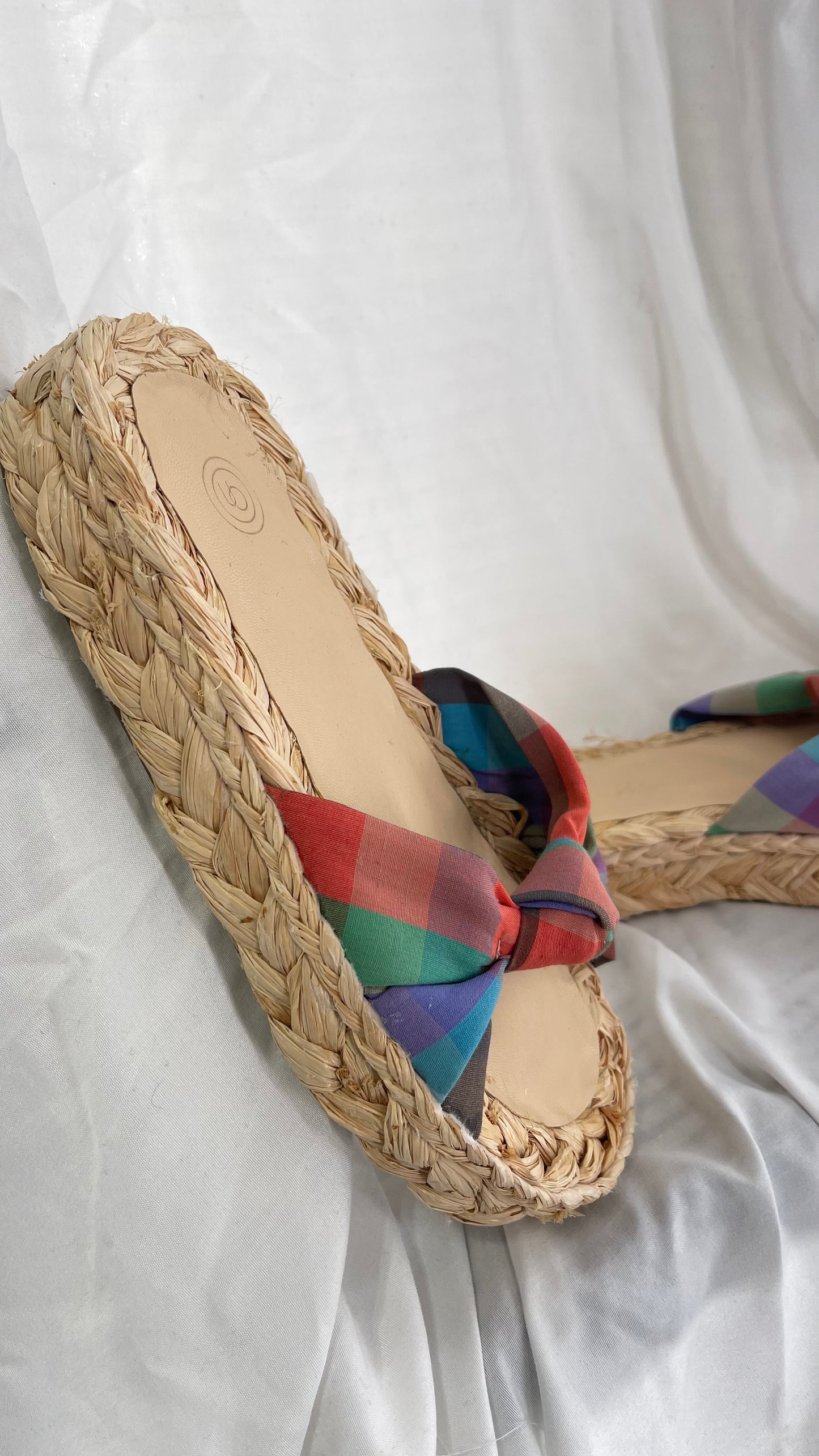 Urban Outfitters Wicker Sole Sandal with Picnic Patterned Strap (6)