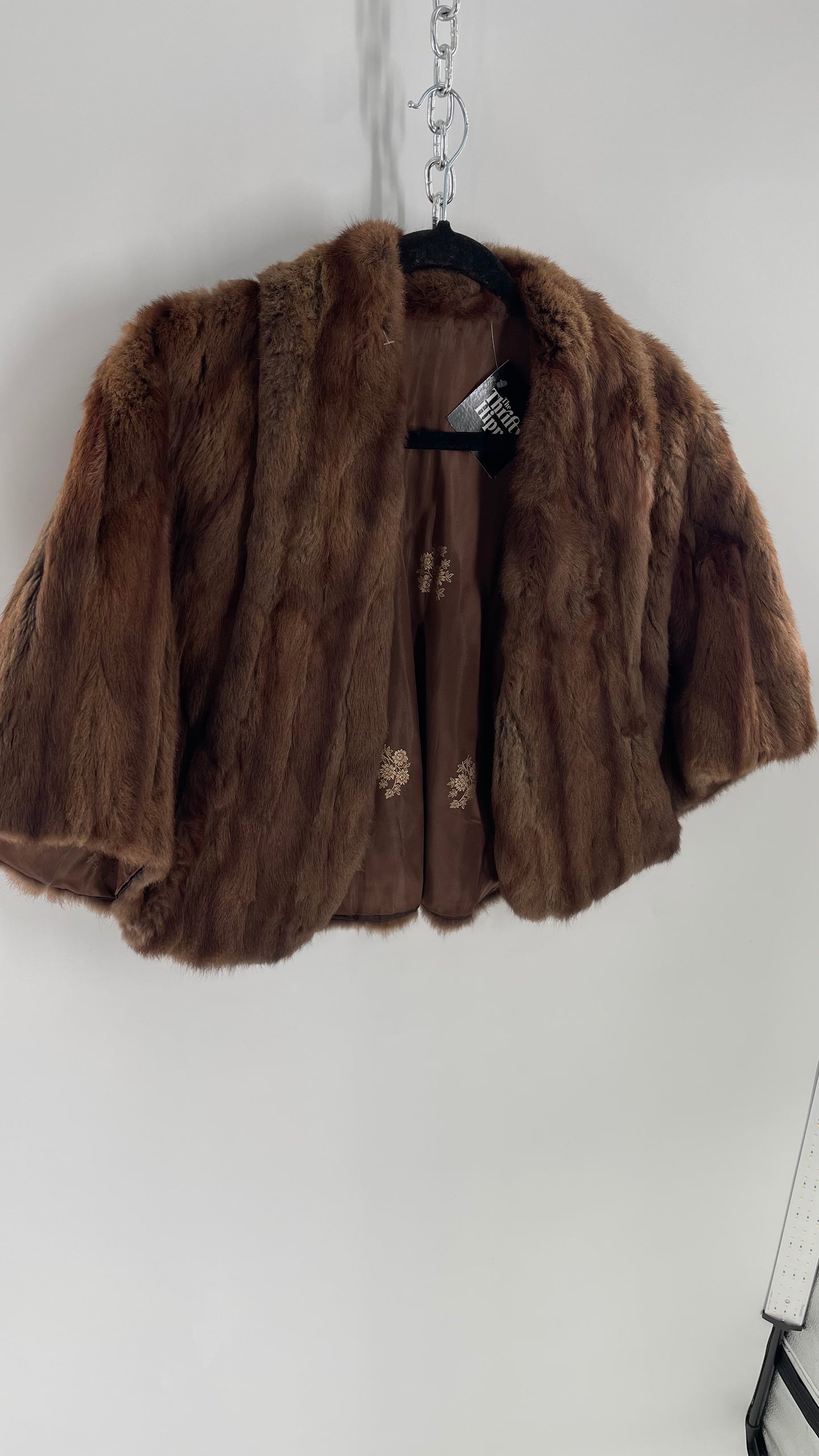 Vintage Brown Multi-toned Cape (One Size)