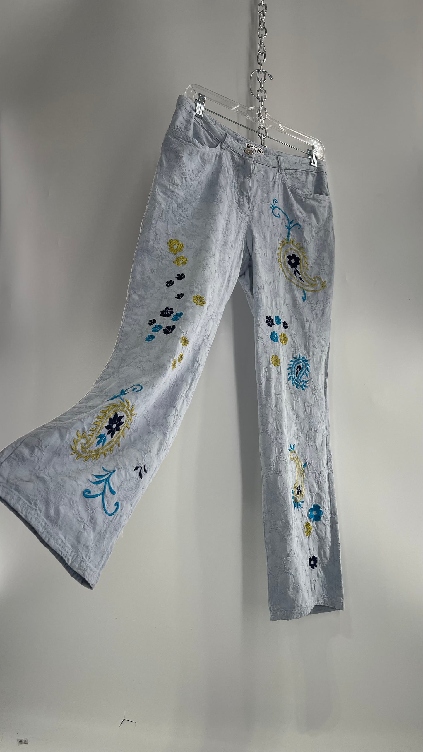 Vintage DEMOCRACY Embroidered, Textured Kickflares (8 Petite)