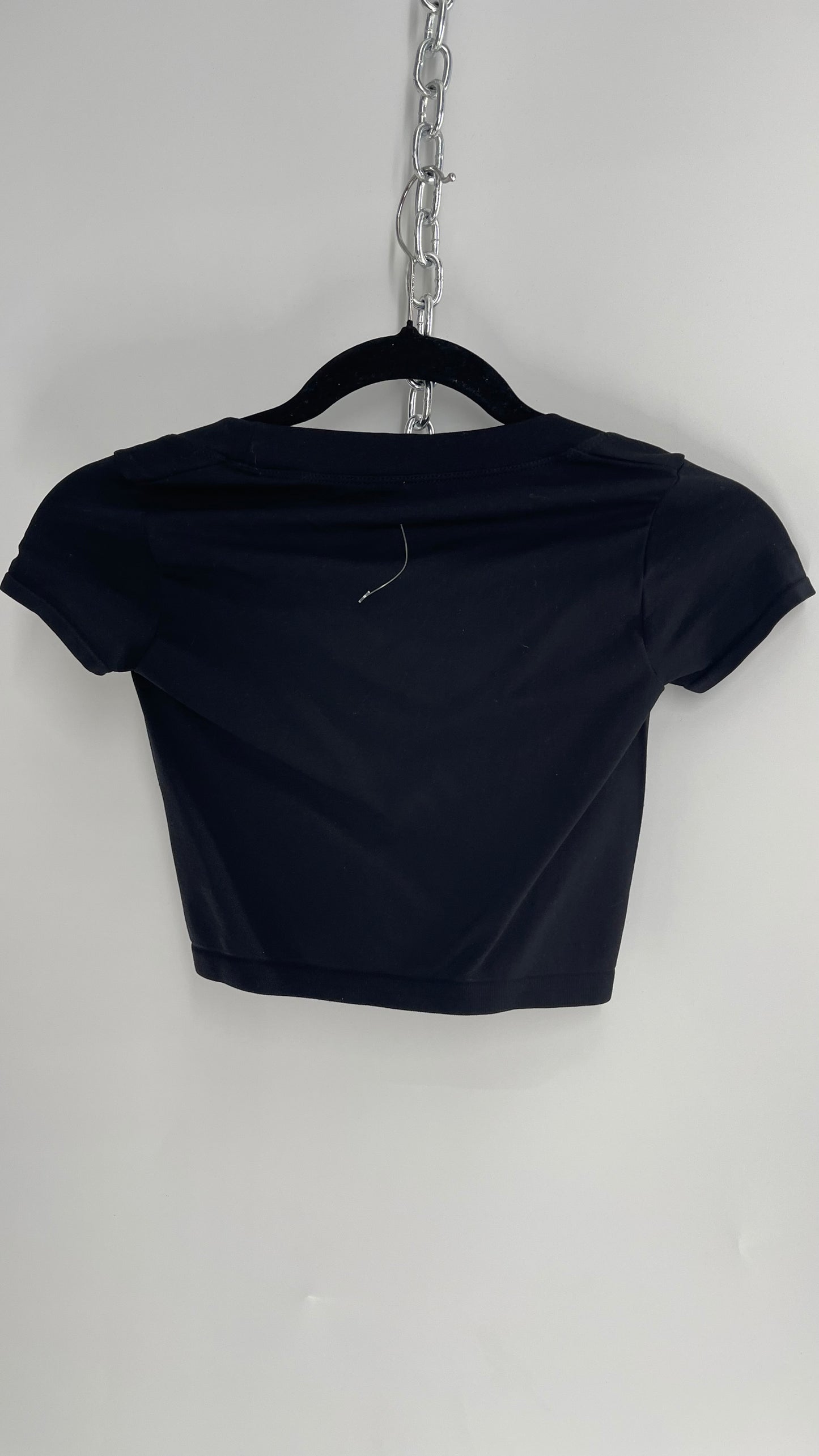 Intimately Free People Black Cropped T Shirt (XS/S)