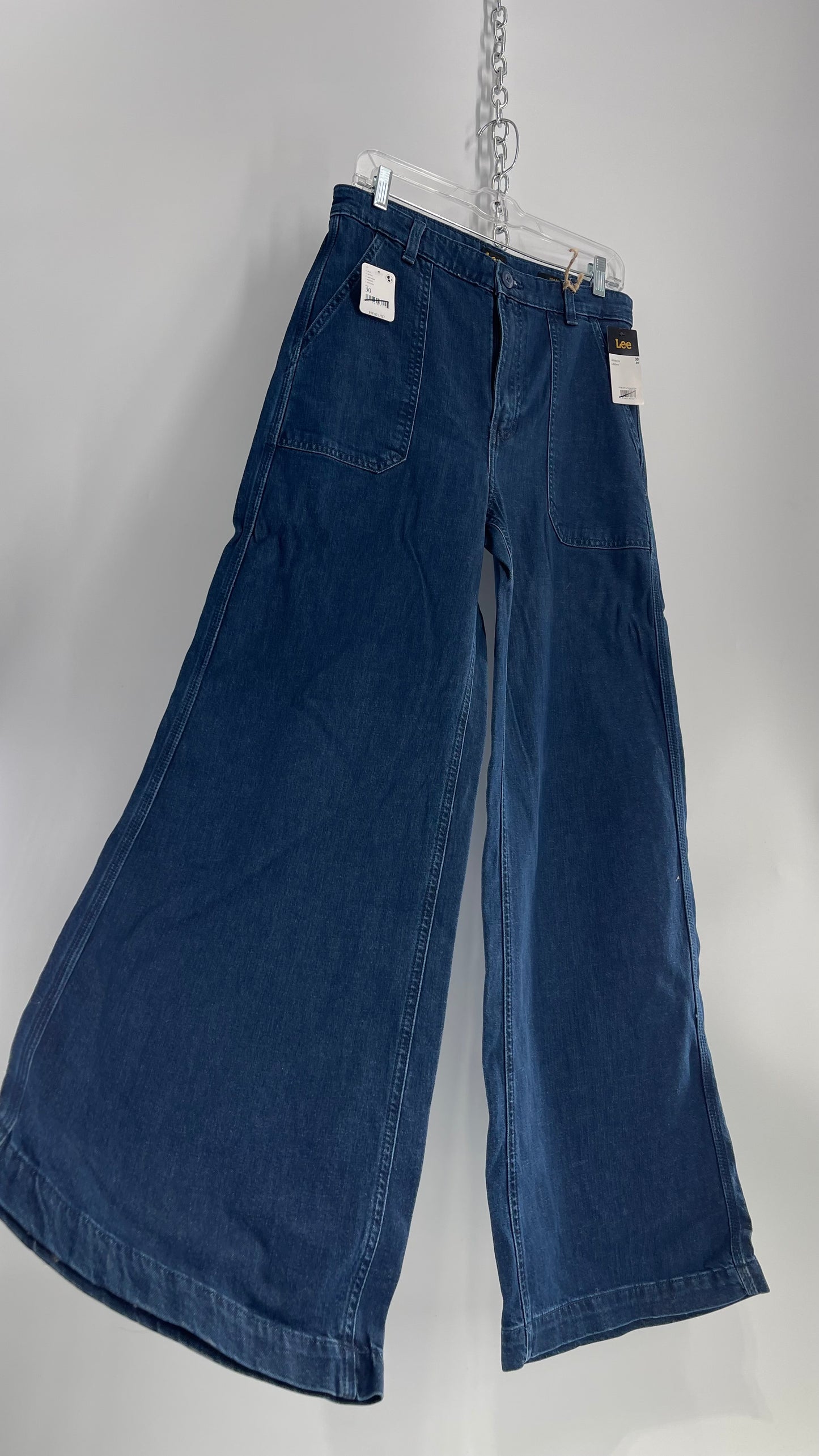 Lee X Free People Medium Wash High Rise Wide Leg Jeans with Tags Attached (30)