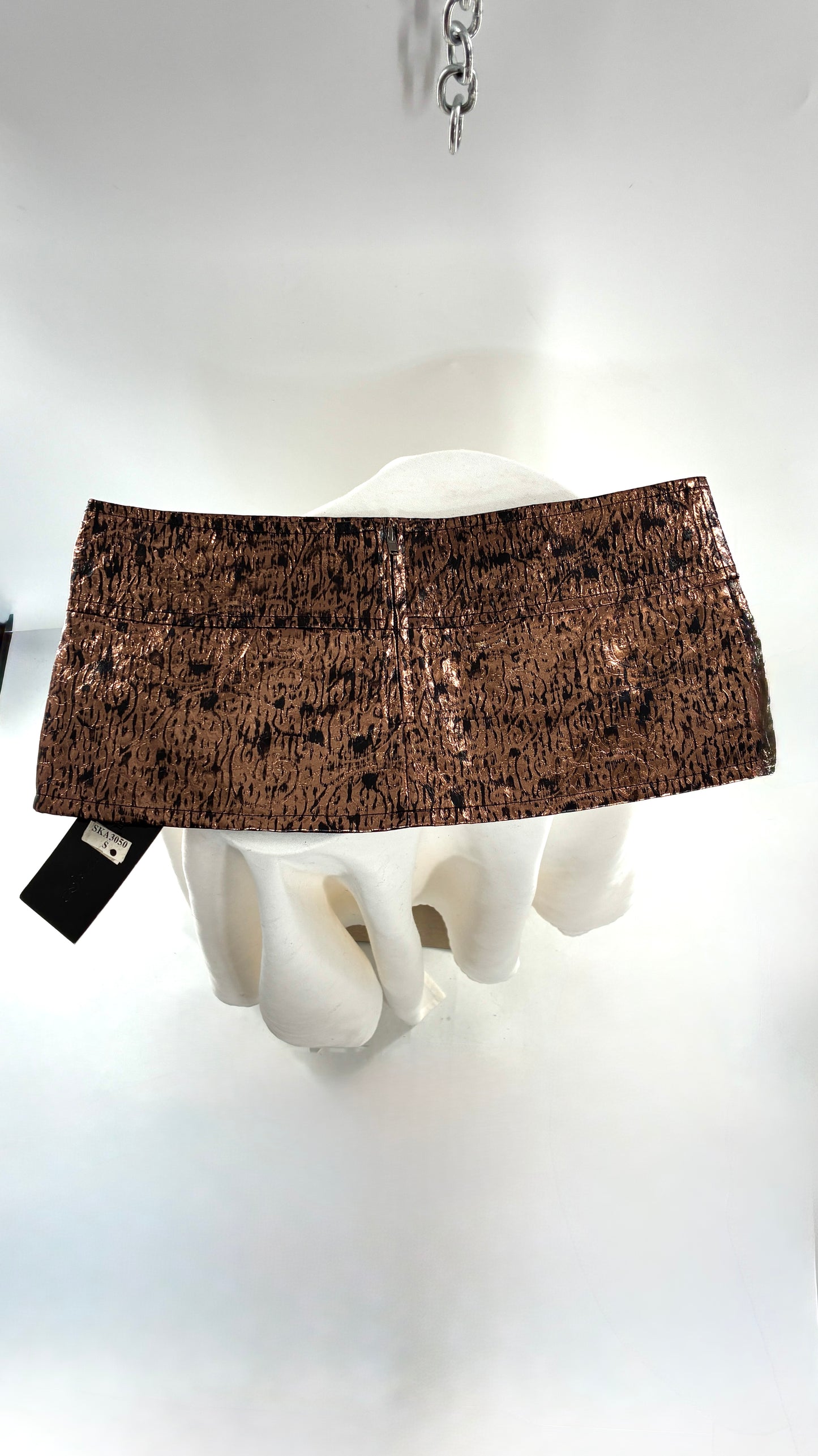 Deadstock Vintage BEDROOM STORIES Bronze Beaded Belt Skirt (Small)