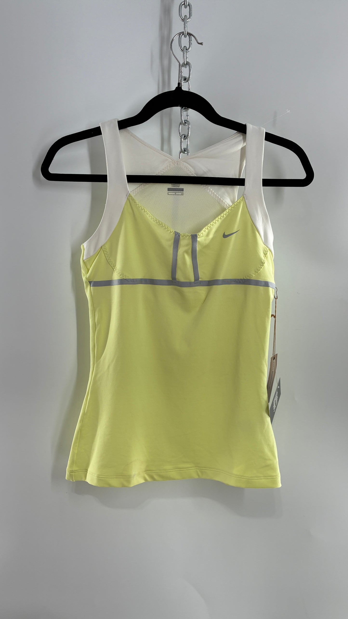 NIKE X MARIA SHARAPOVA Yellow Form Fitting Athletic Sports Top  (XS)