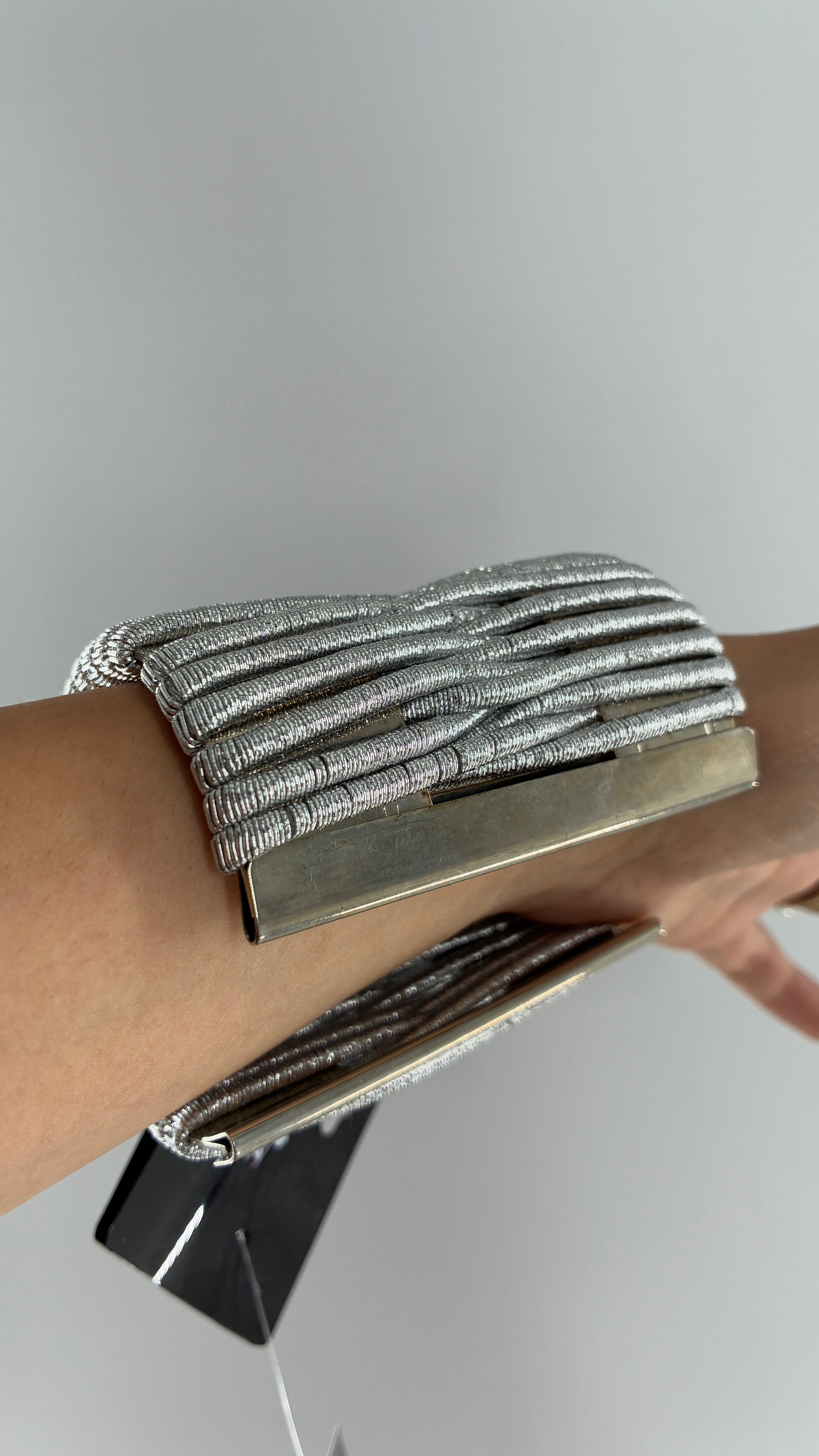 Deadstock Vintage MADRAG Silver Oversized Bangle Cuff with