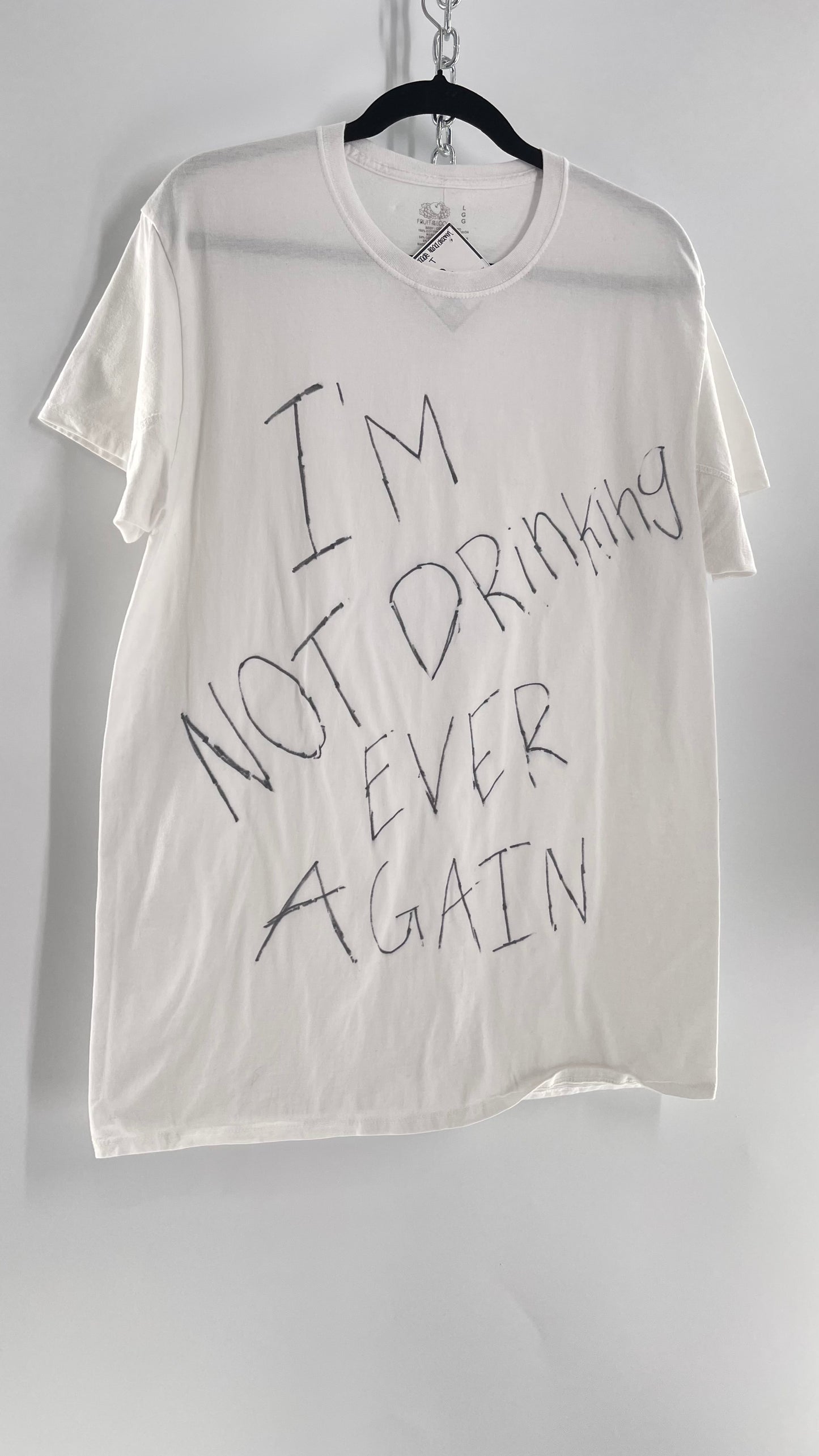 Nashville Souvenirs From Drinking Days Past Hand-drawn T “I’m Not Drinking Ever Again” (Large)