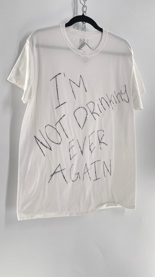Nashville Souvenirs From Drinking Days Past Hand-drawn T “I’m Not Drinking Ever Again” (Large)