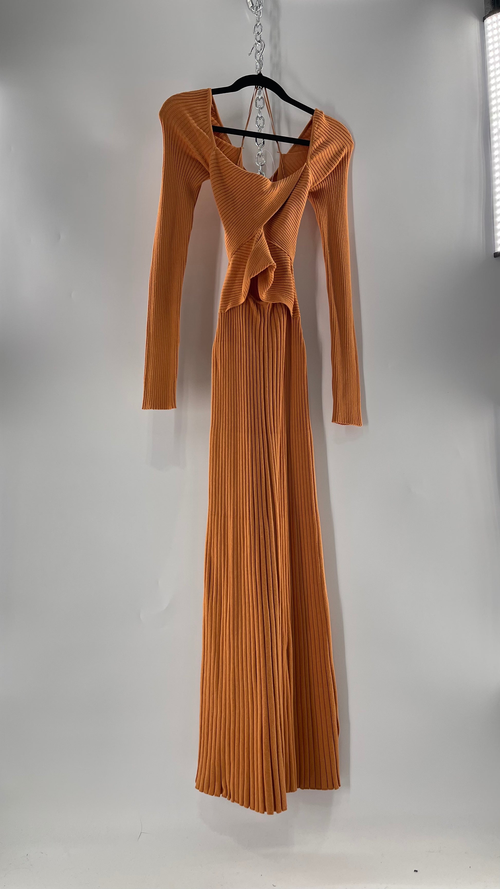 free people orange knit dress Free People Rosalind Swit Dress Burnt Orange