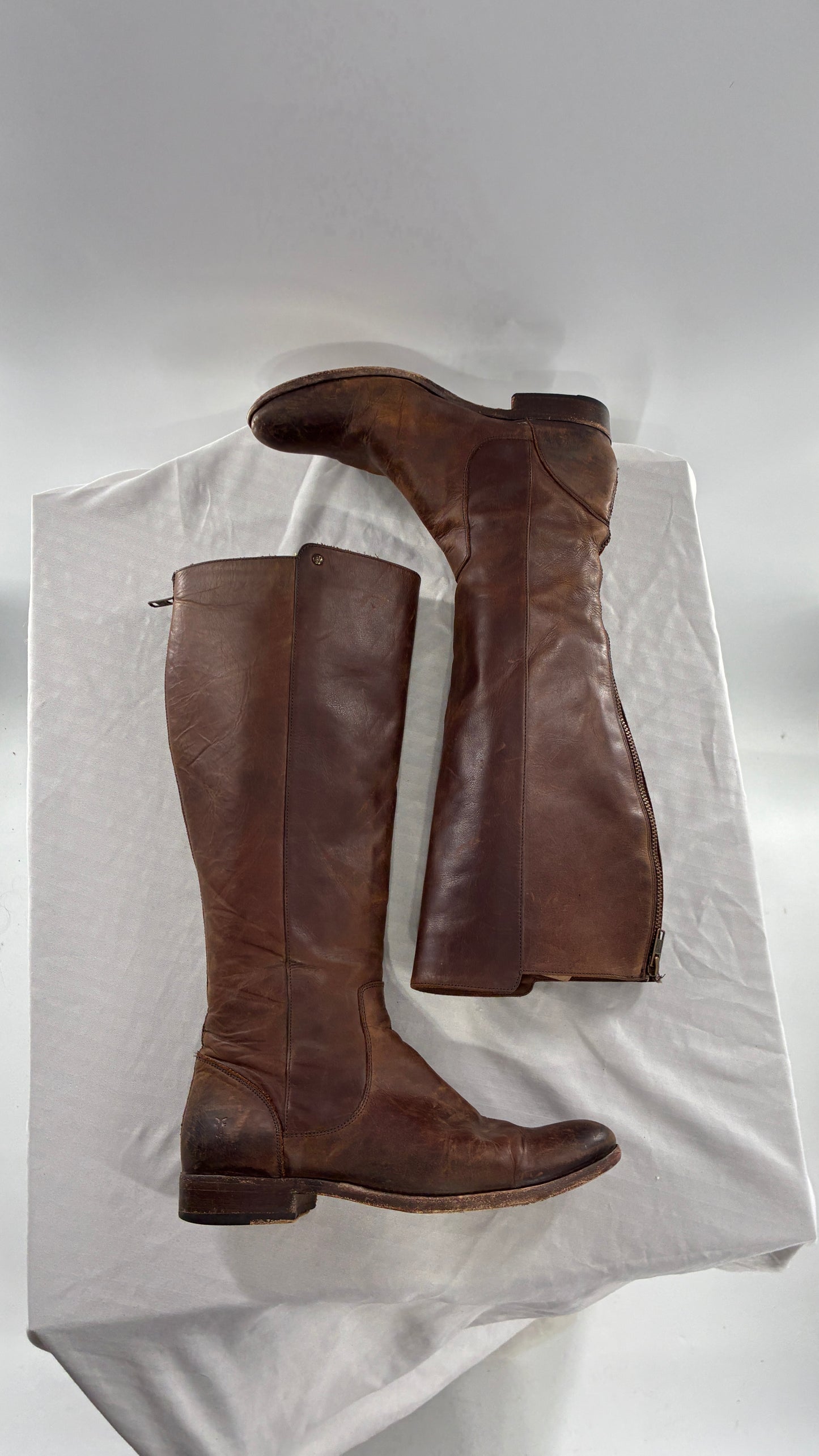 Vintage Distressed FRYE Riding Boots Made in Mexico (8)