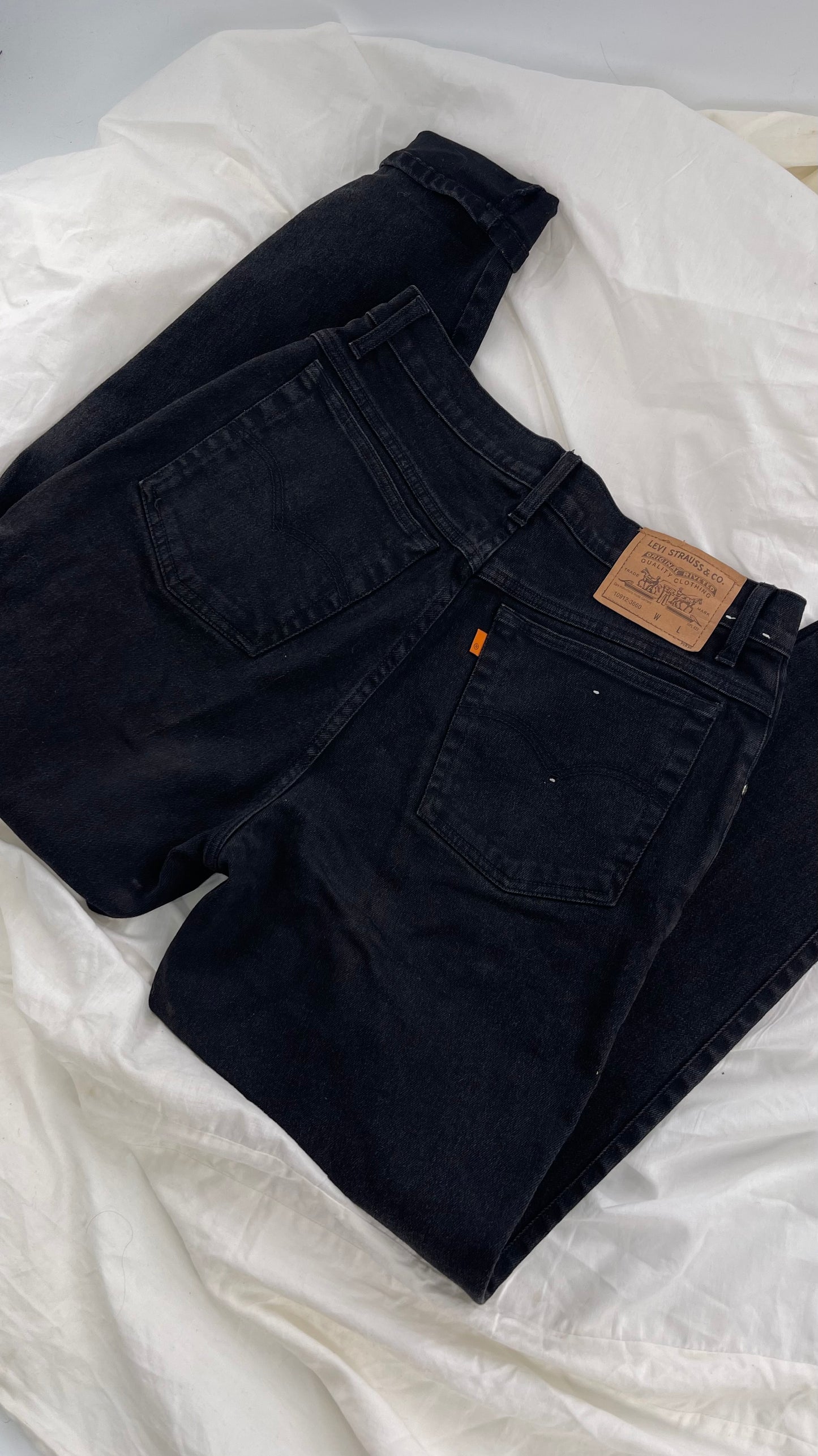 Levi’s Orange Tab 1970’s  Black Denim (Size 15)