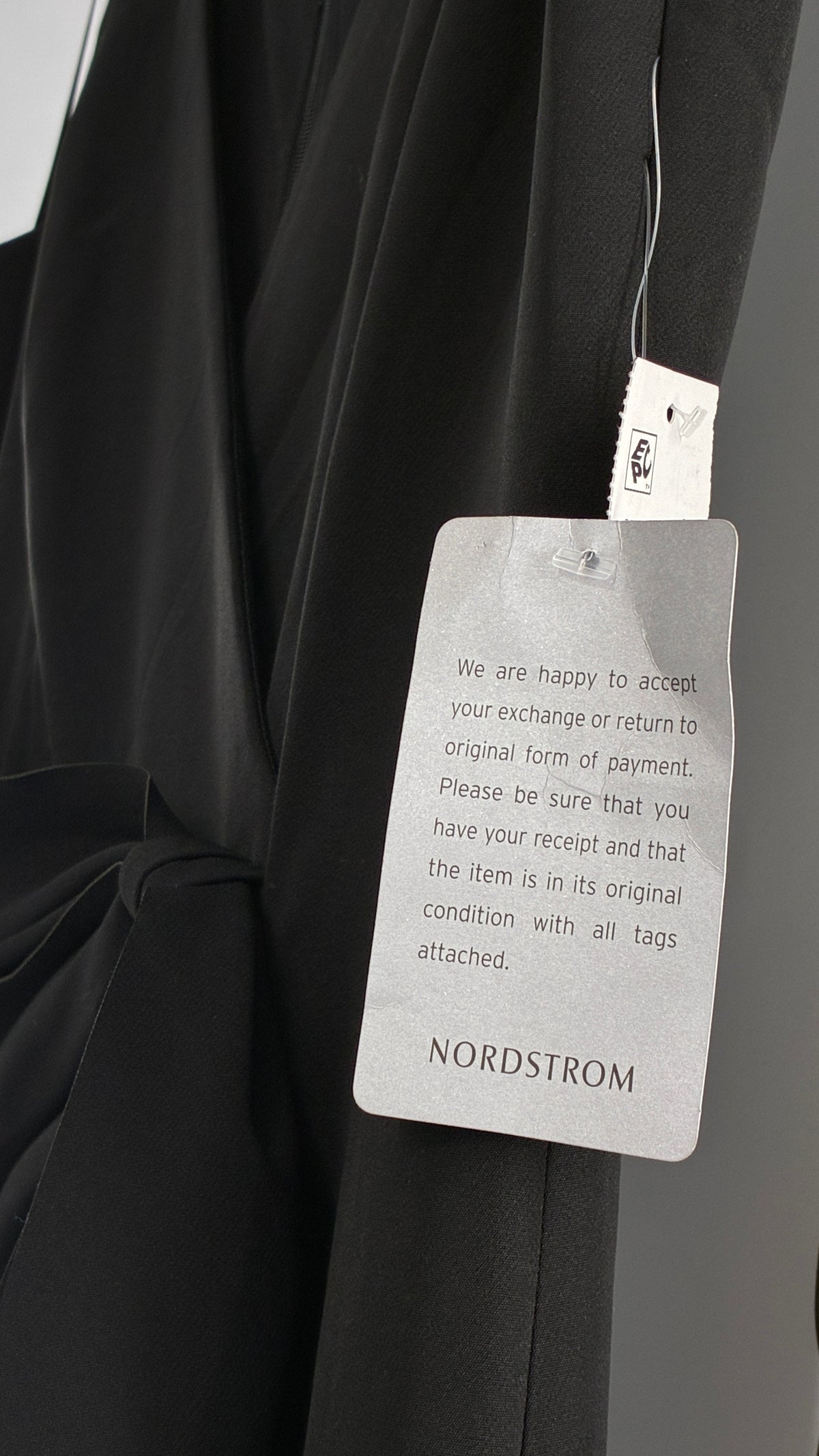 Deadstock Vintage MARINA Black Gown with Draping and Tags Attached (10)