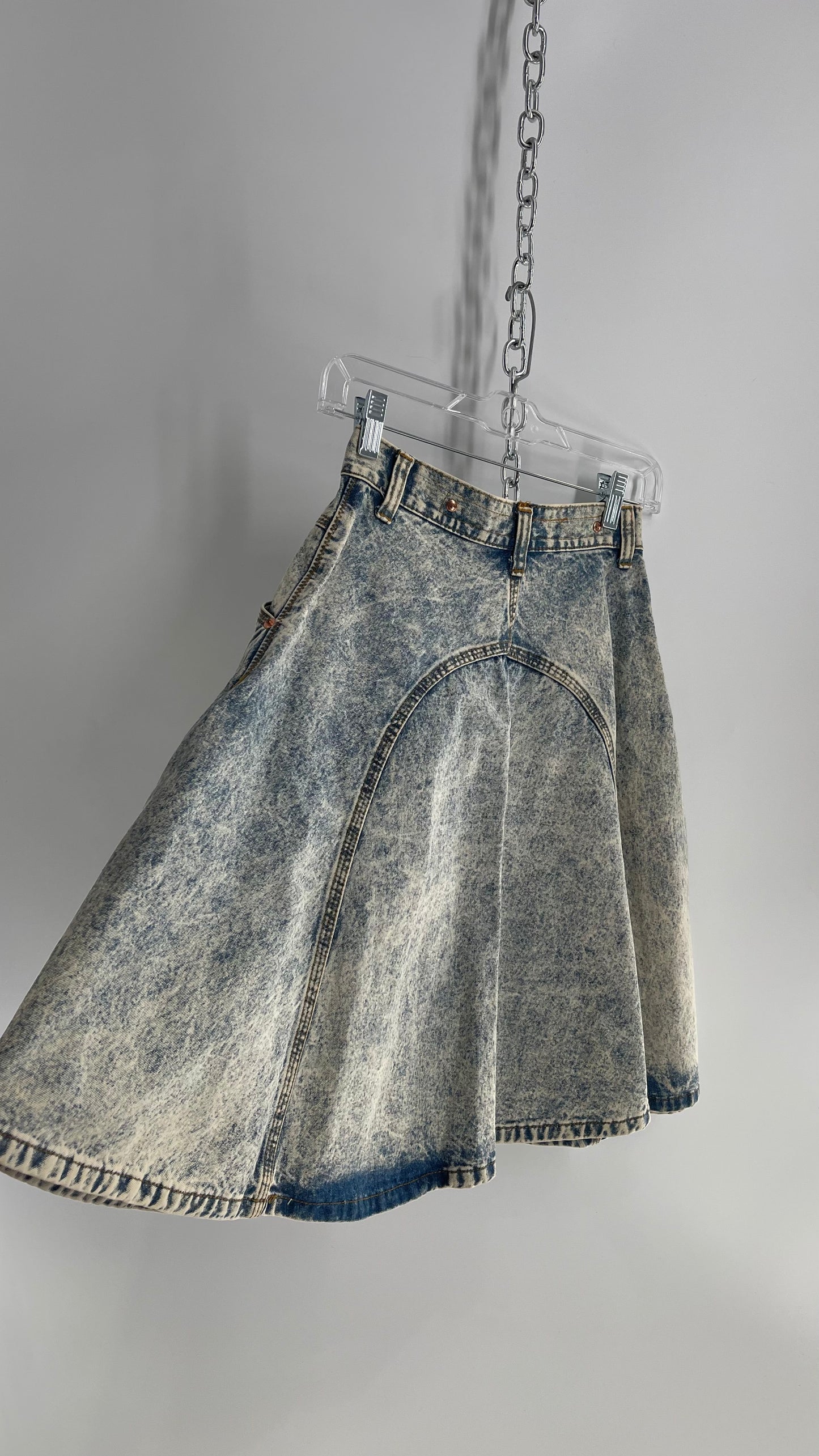 Vintage Union Bay Acid Wash Circle Skirt  (3)