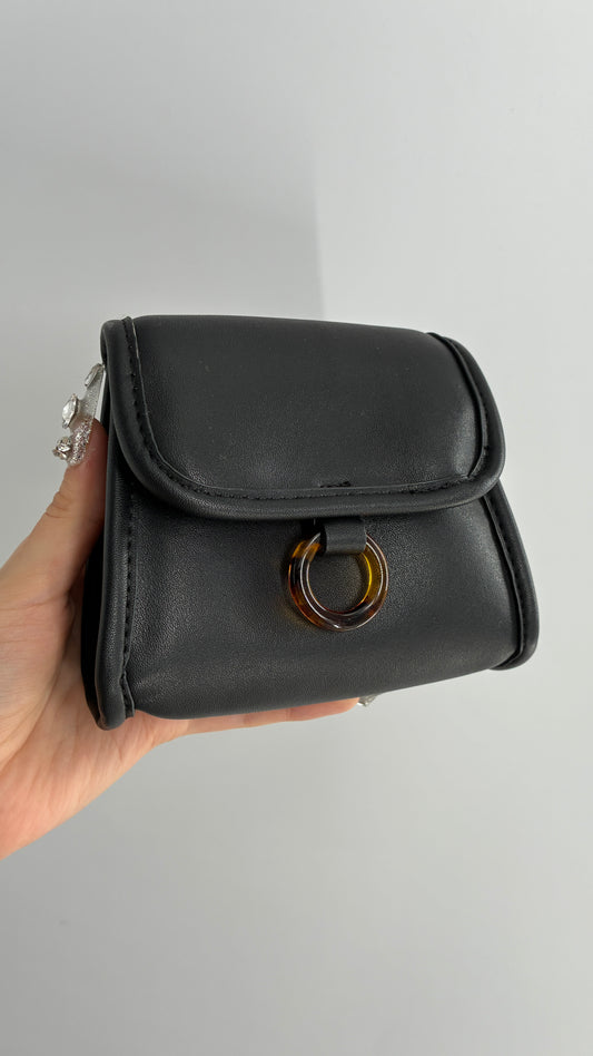 Black Leather Belt Bag