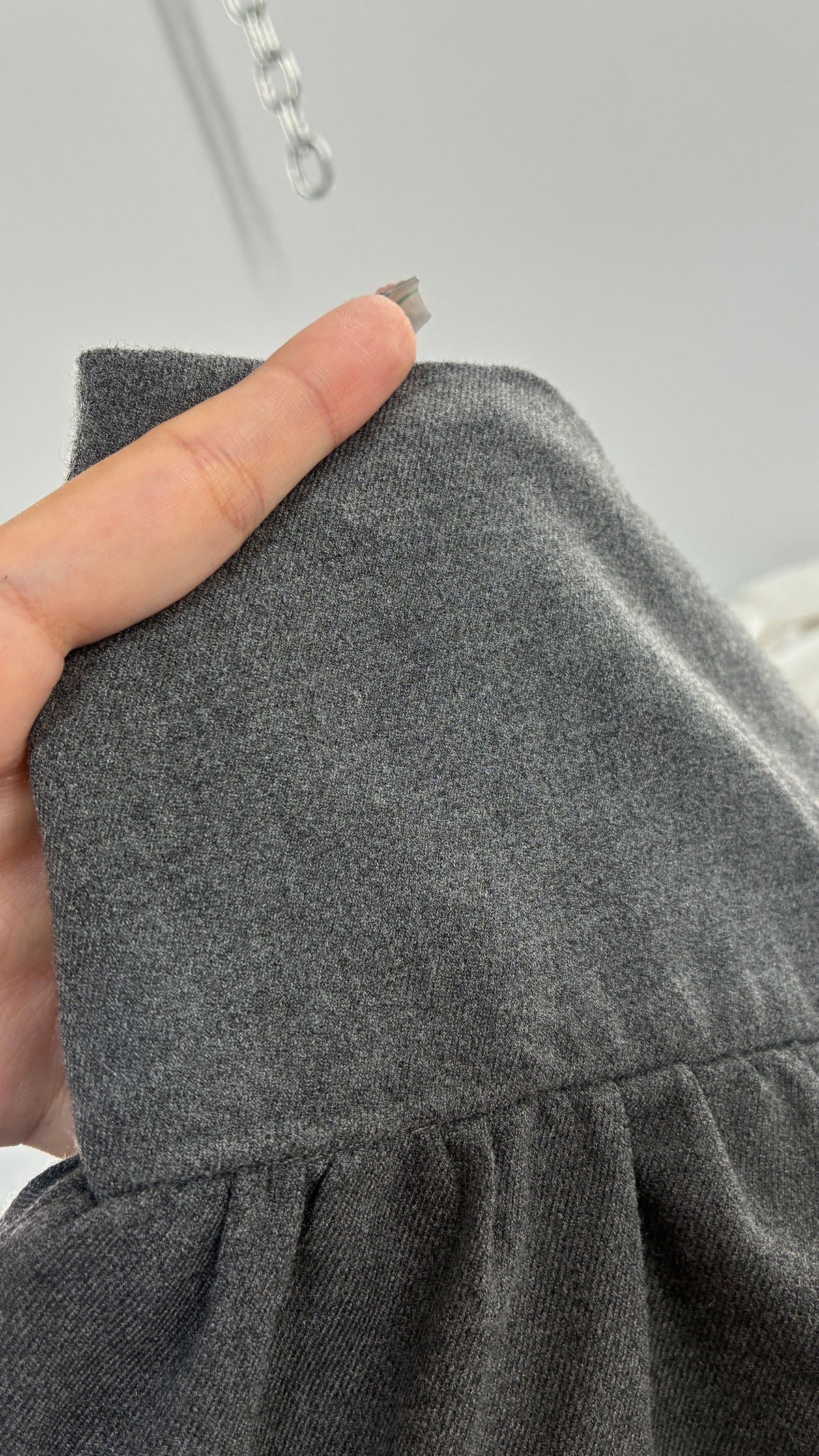 HOLLISTER Grey Bubble Hem Minu Skirt with Tags Attached  (Medium)
