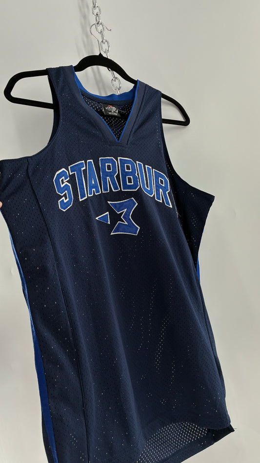 Deadstock Vintage STARBURY Navy Blue Jersey with Tags  (Small)