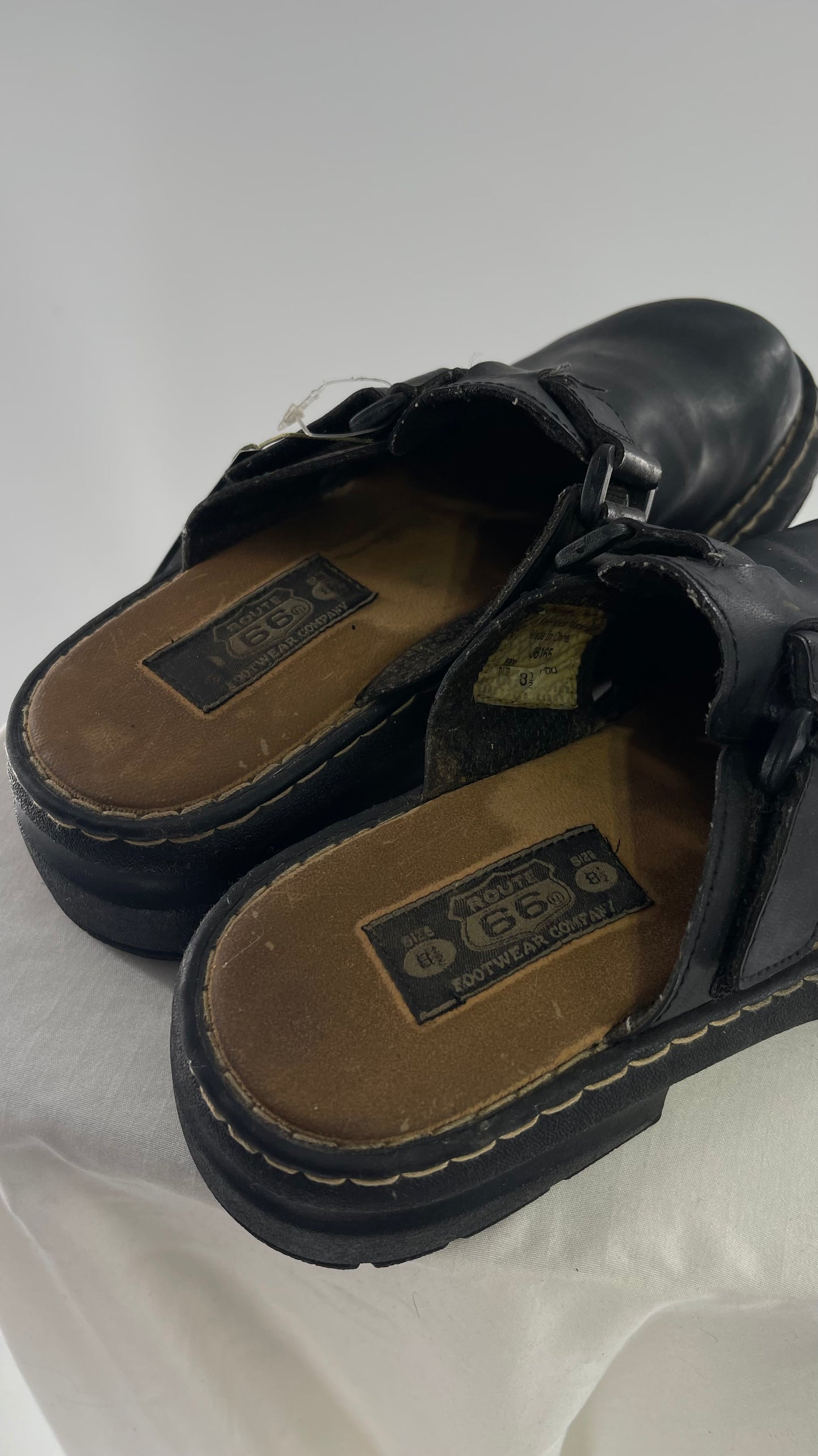 Vintage Route 66 Black Clogs (8.5)