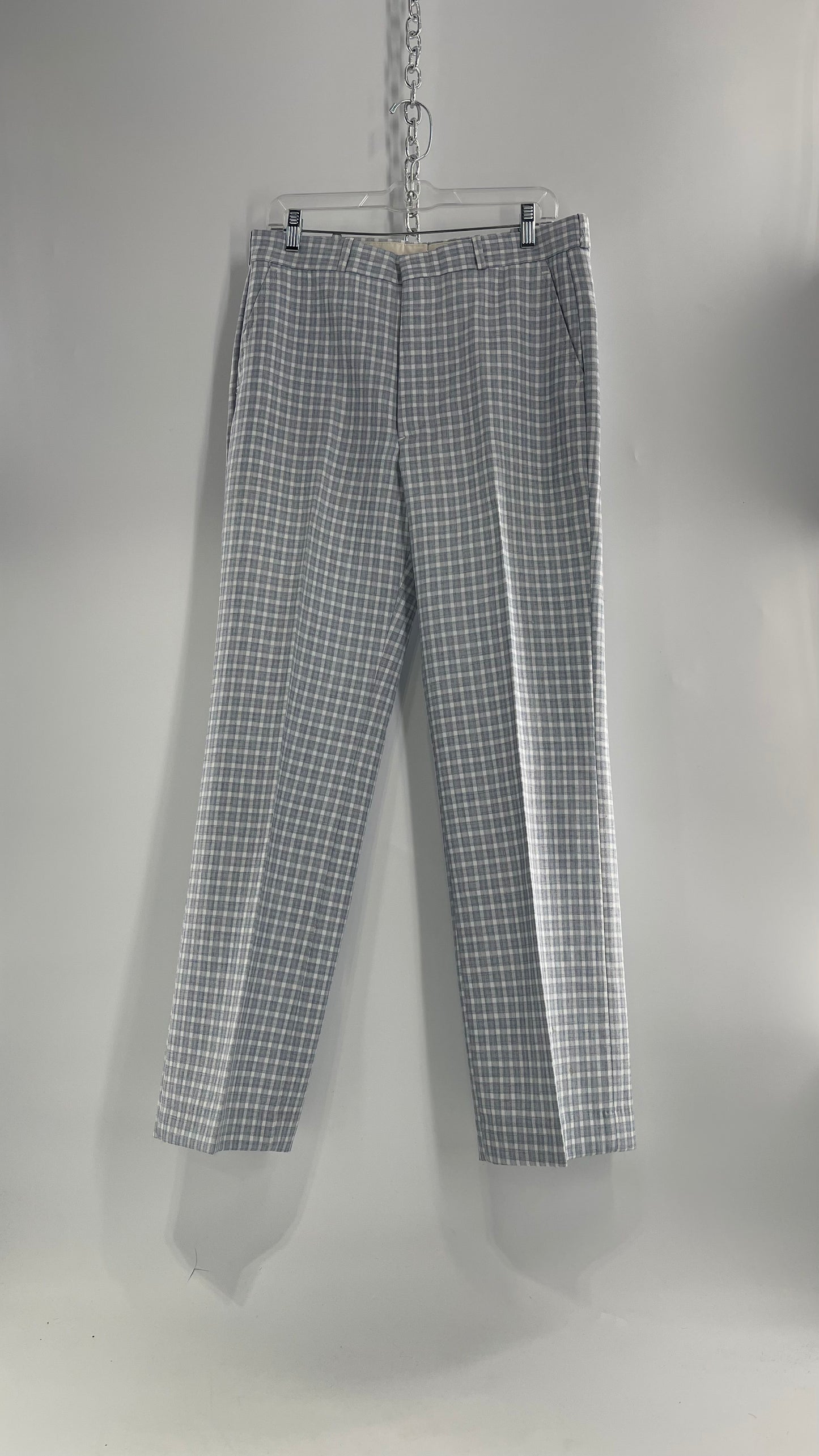 Vintage FARAH Light Blue Men’s Plaid Trouser