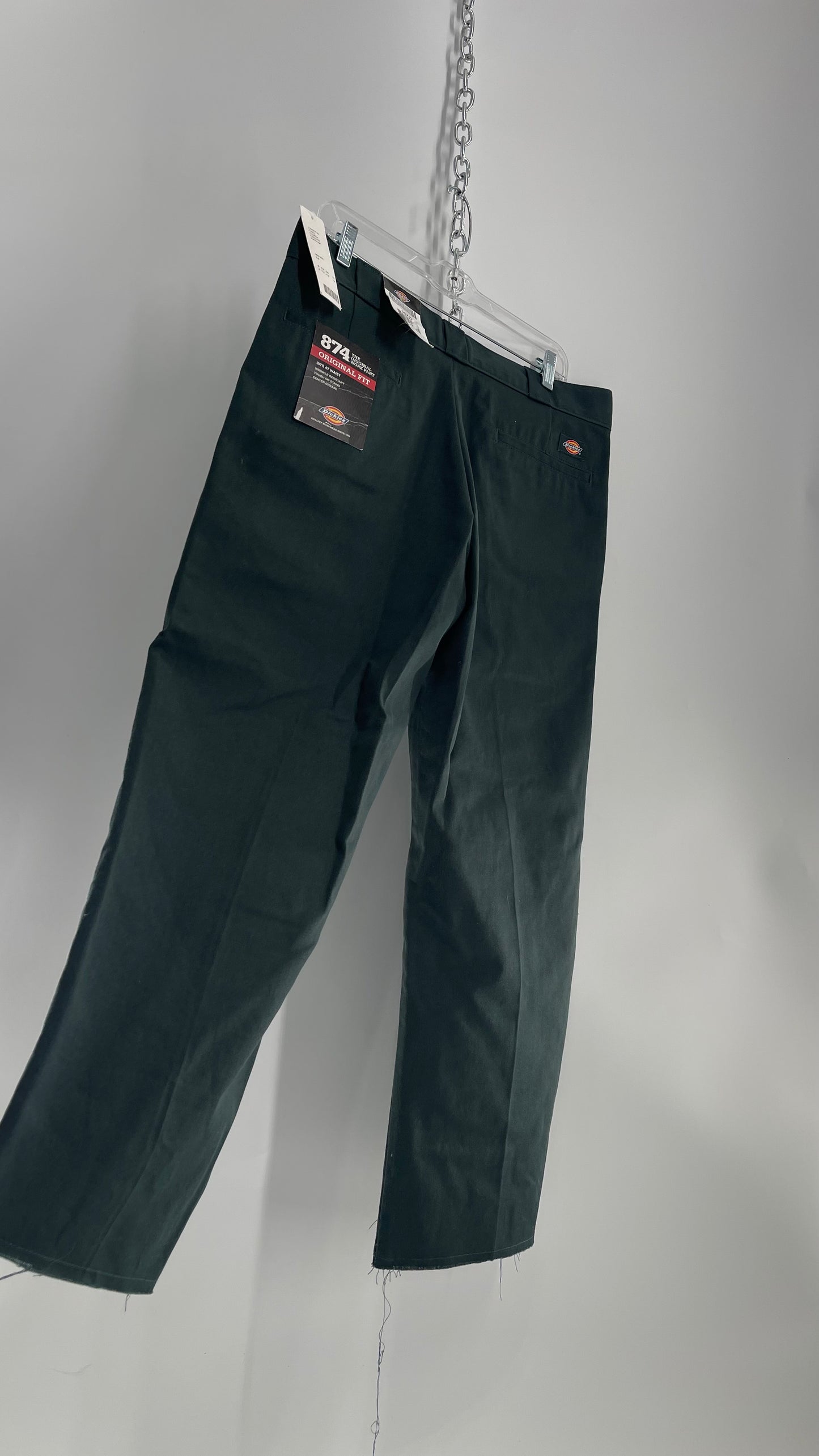 Dark Green Dickies Original Fit 874 Work Pants (34x37)