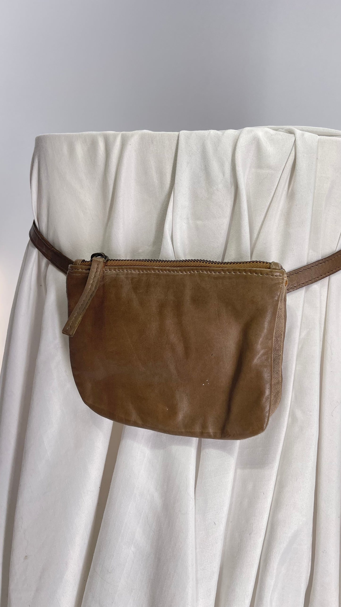 Free People Brown Leather Crossbody Fanny Pack Hip Bag