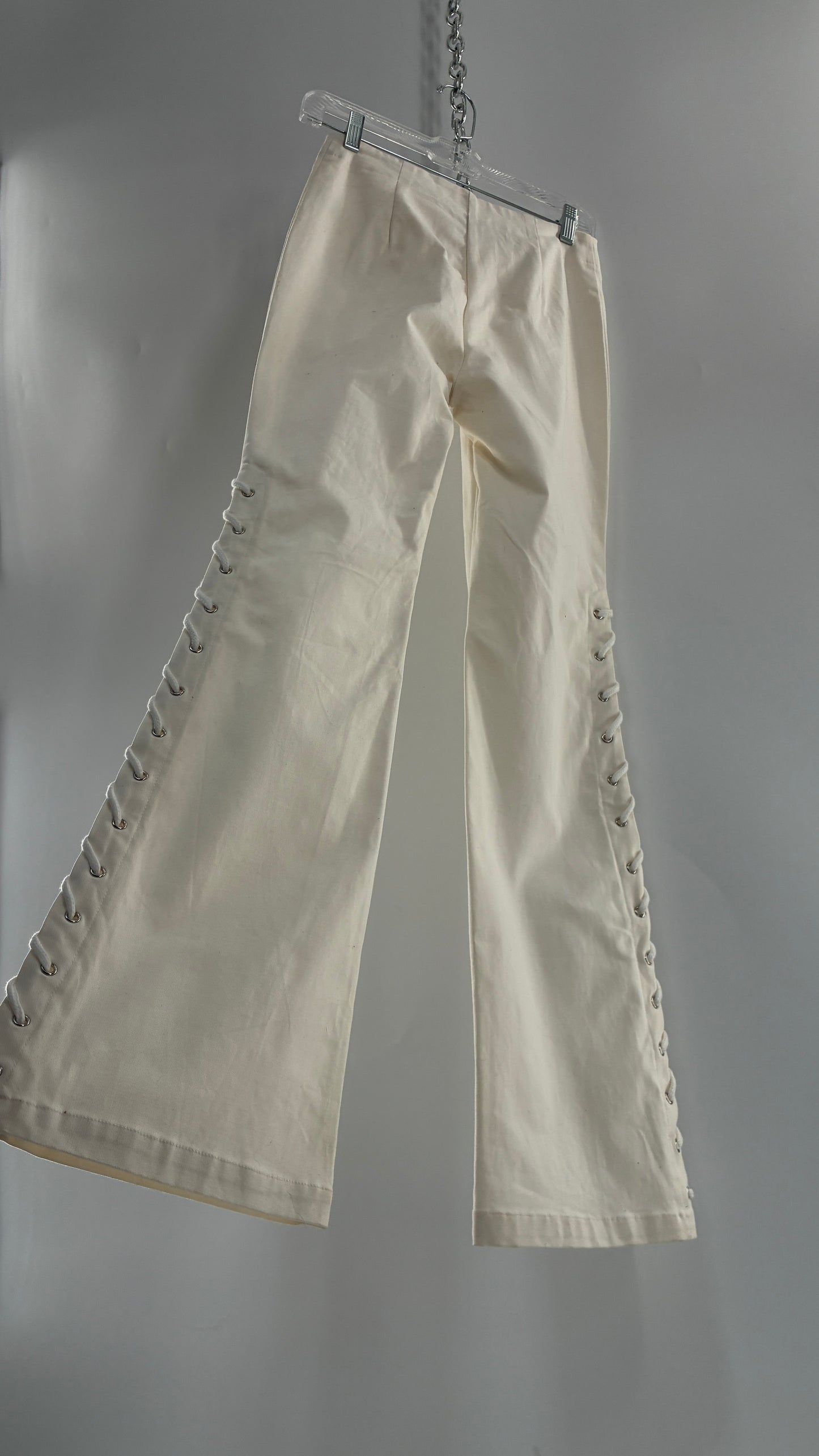 Vintage Off White Bottoms with Lace Up Closure + Legs (Small)
