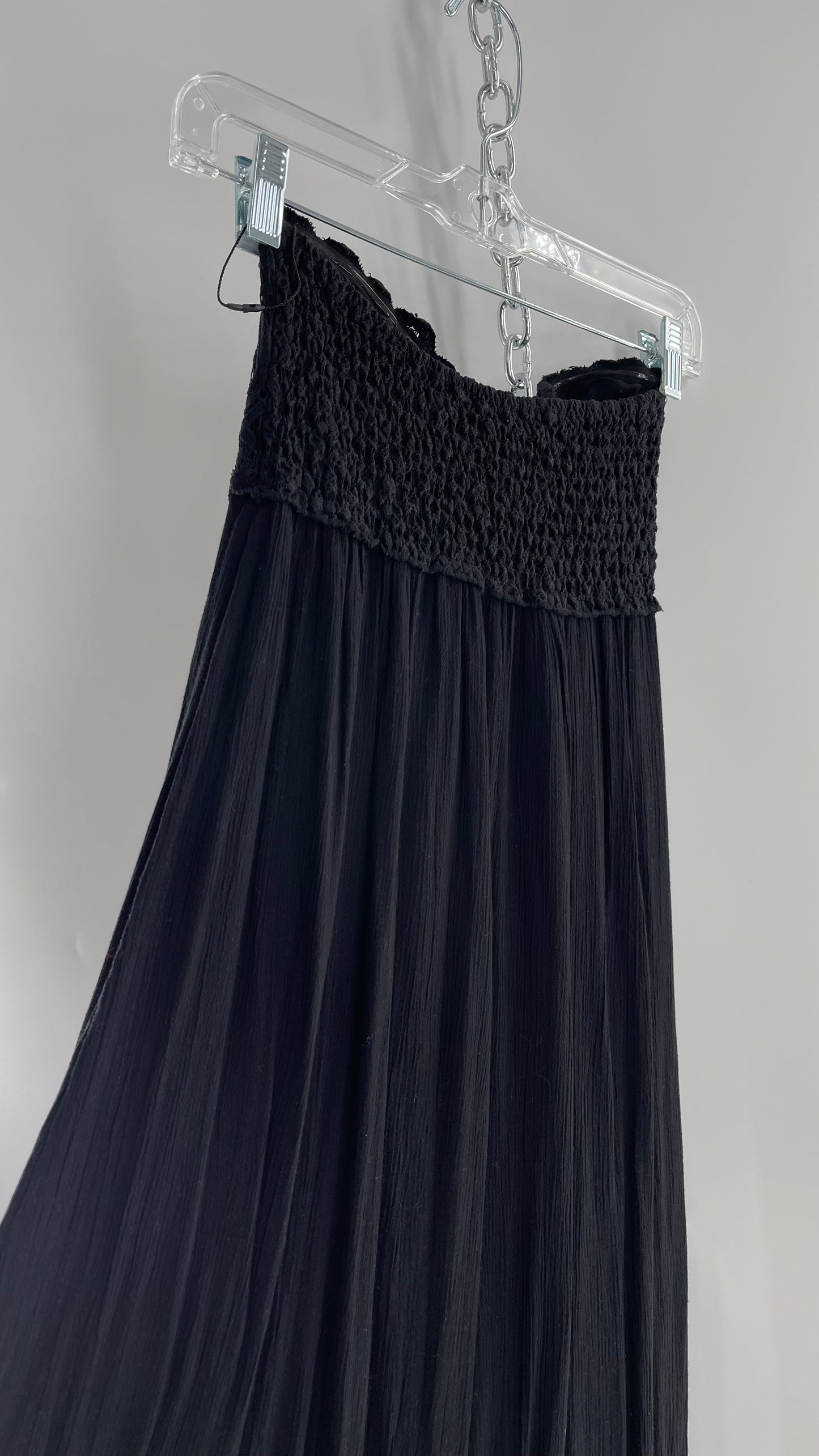 Free People Adella Black Full Length Maxi Dress (Small)