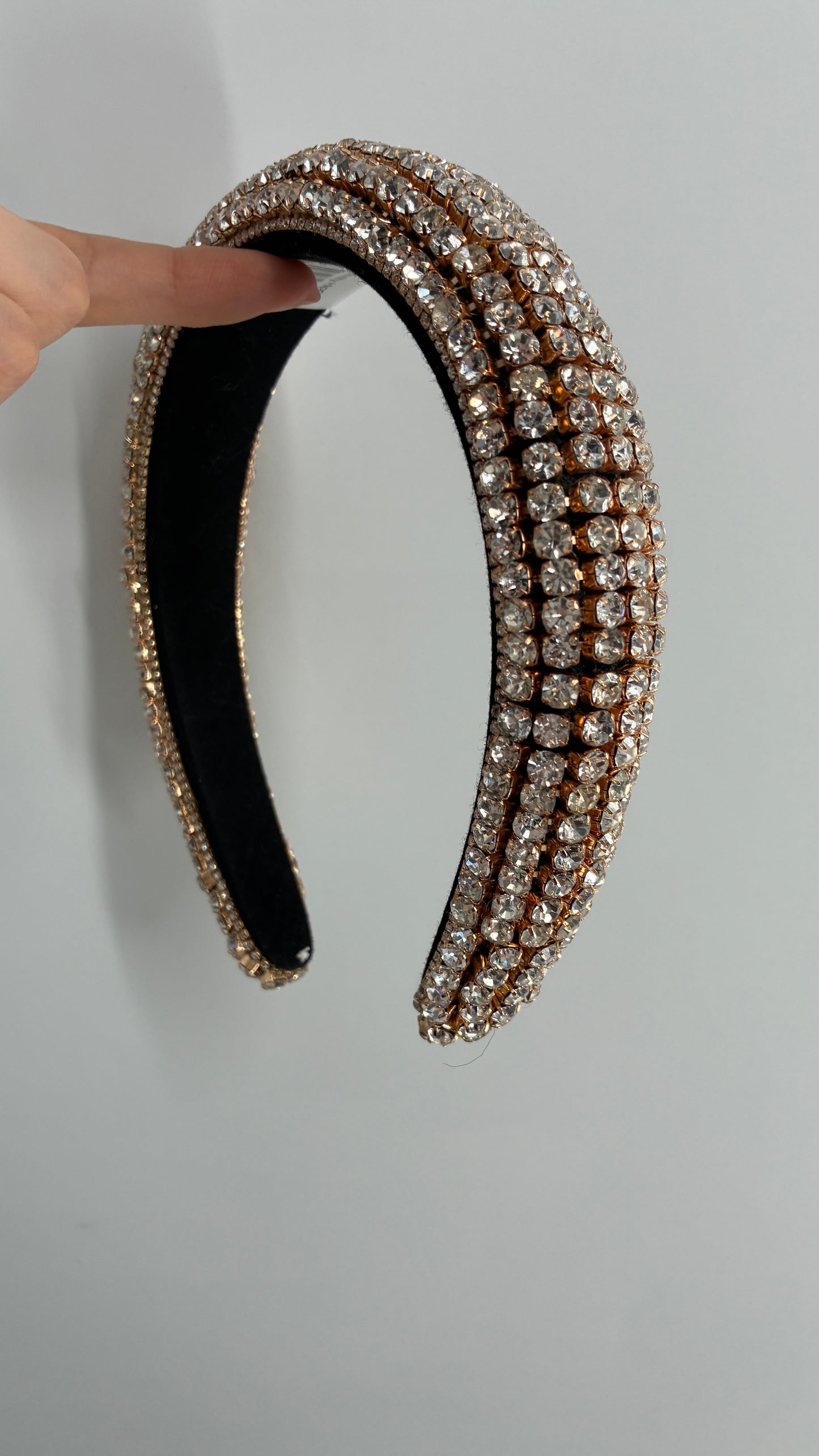 Rhinestone Encrusted Gold Headband
