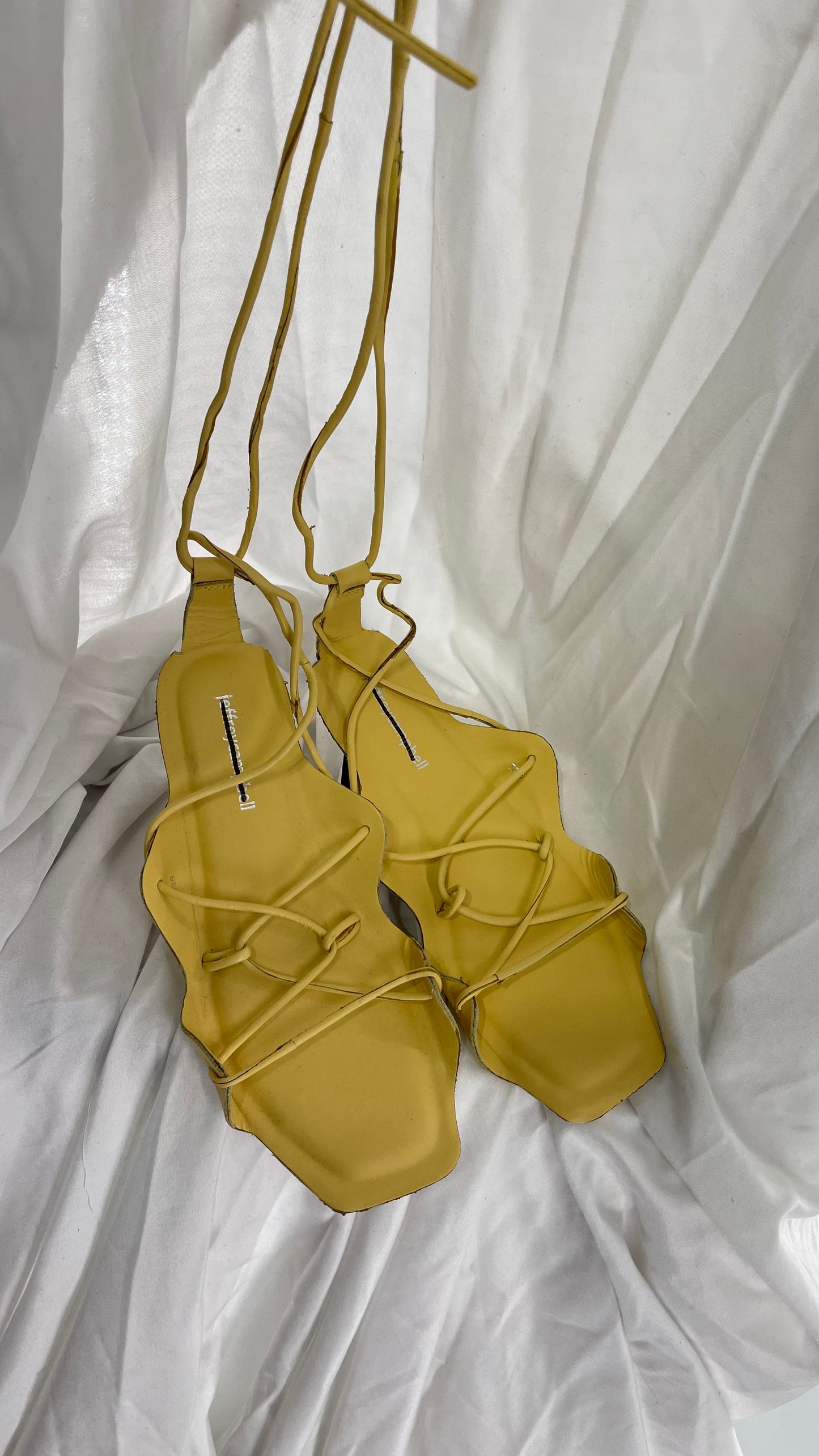 Jeffrey Campbell Dune Drive Yellow Wrap Around Tie Up Sandals (7)