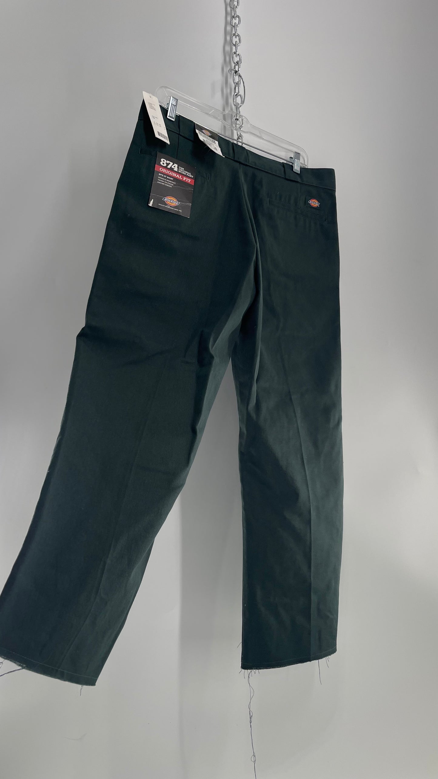 Dark Green Dickies Original Fit 874 Work Pants (34x37)