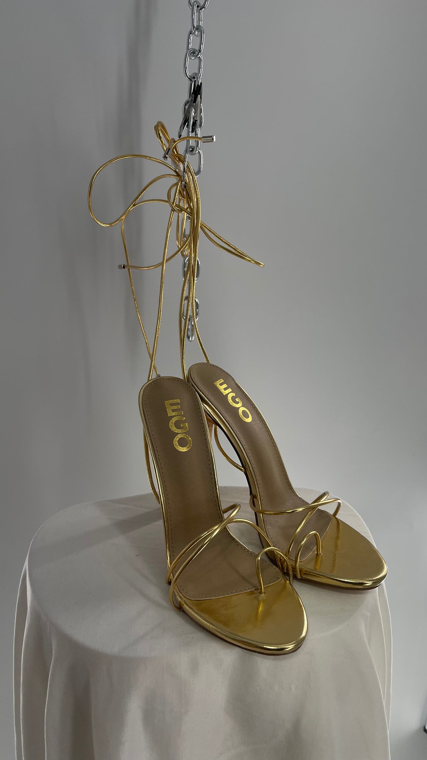 EGO Gelato Gold Strappy Heels (7)